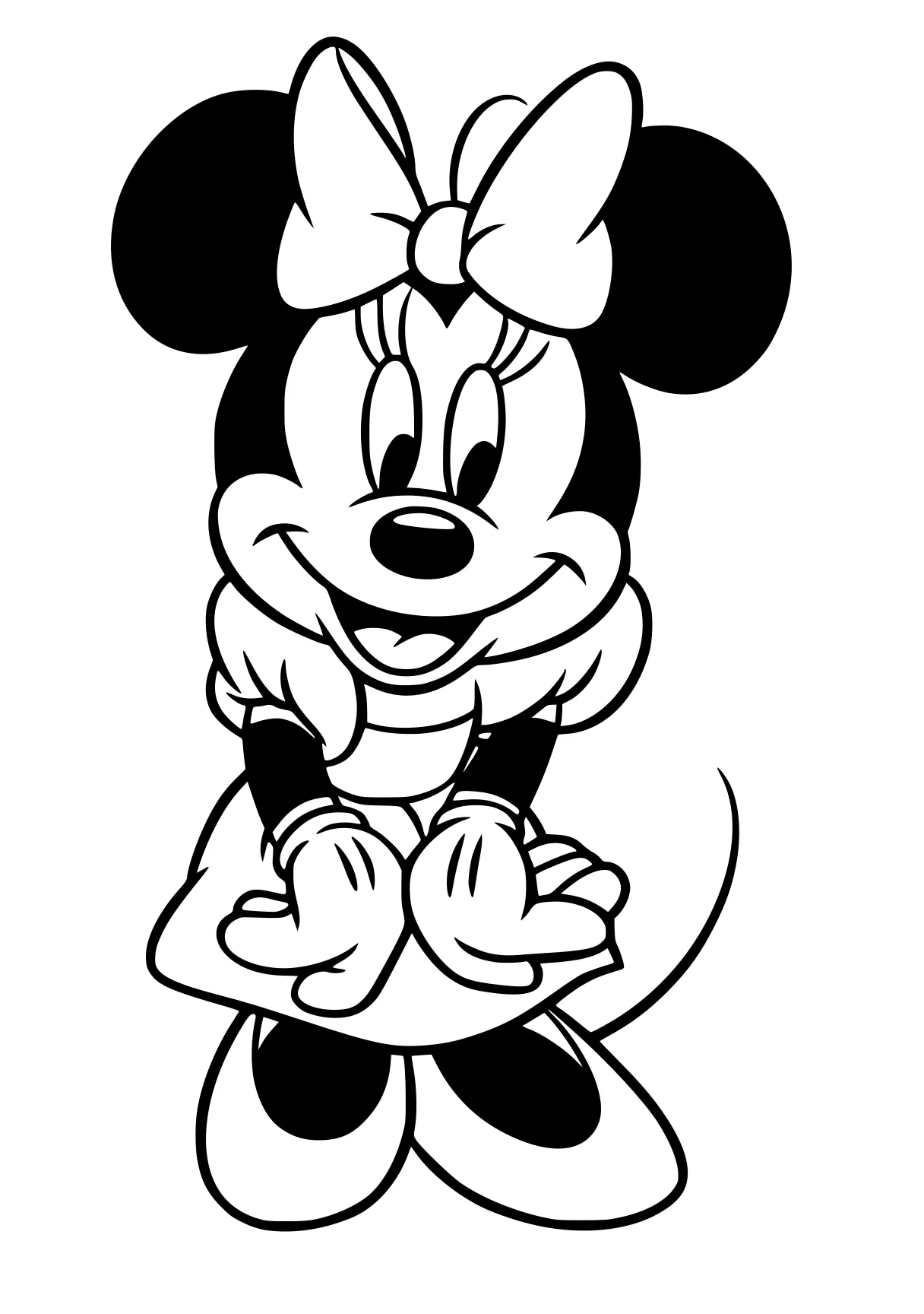 minnie coloring page minnie, mickey, mouse, goofy, disney, free downloads