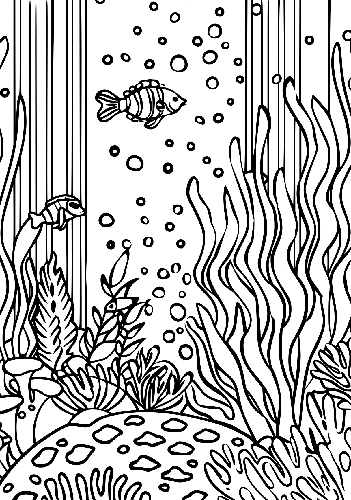 ocean coloring pages, aquarium, zentangle, jellyfish, free page downloads