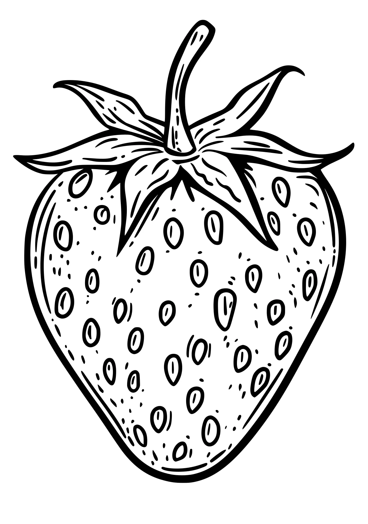 strawberry coloring page strawberry, fruit, pineapple, fruits, wall, free downloads