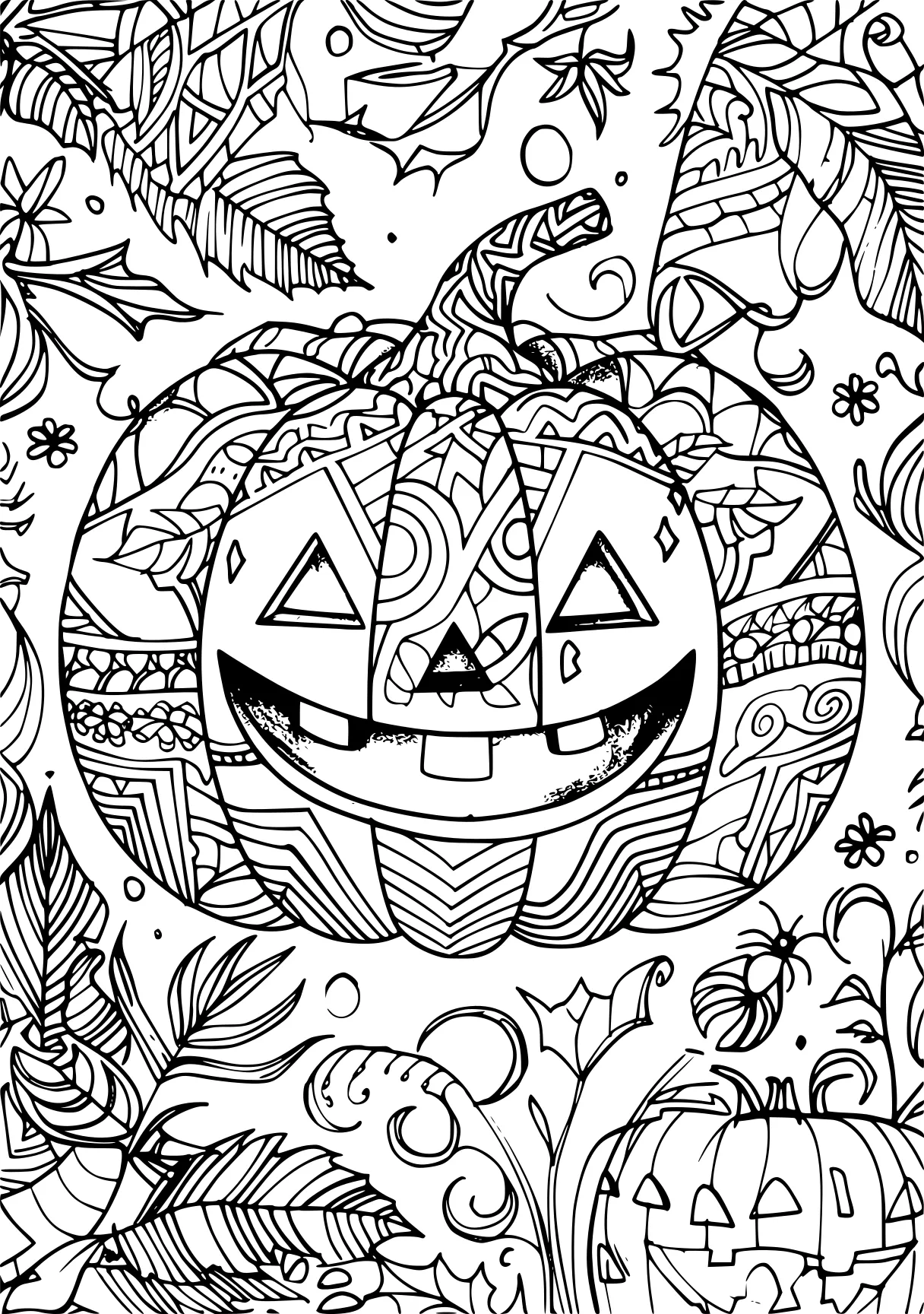 coloring pages for adults halloween, zentangle, pumpkin, halloween, free page downloads