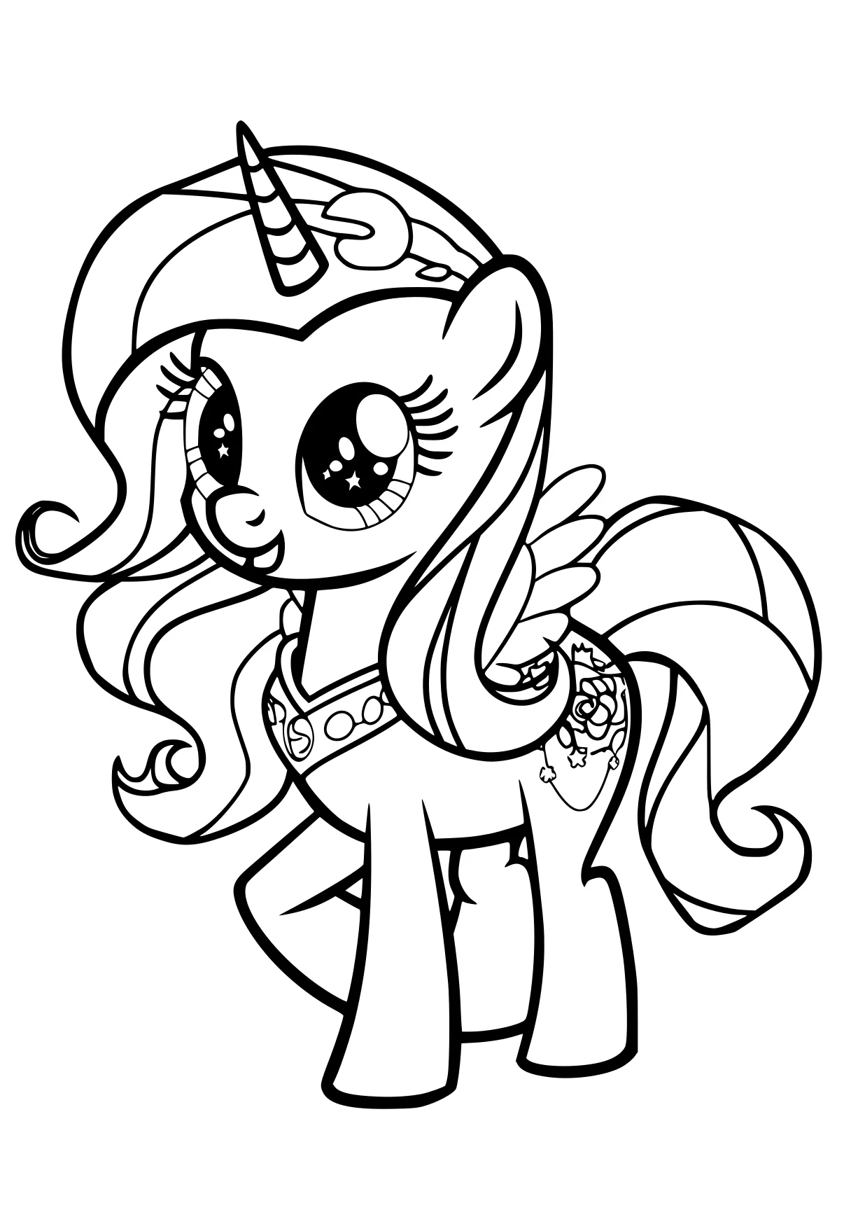 my little pony coloring pages fluttershy, rarity, pony, pinkie, applejack, free page downloads