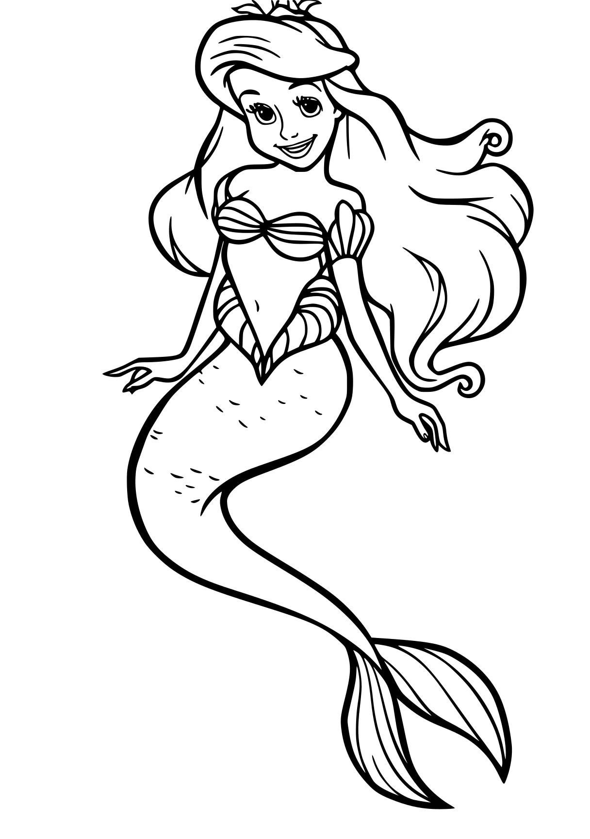 ariel mermaid coloring pages mermaid, ariel, fish, siren, jasmine, free page downloads