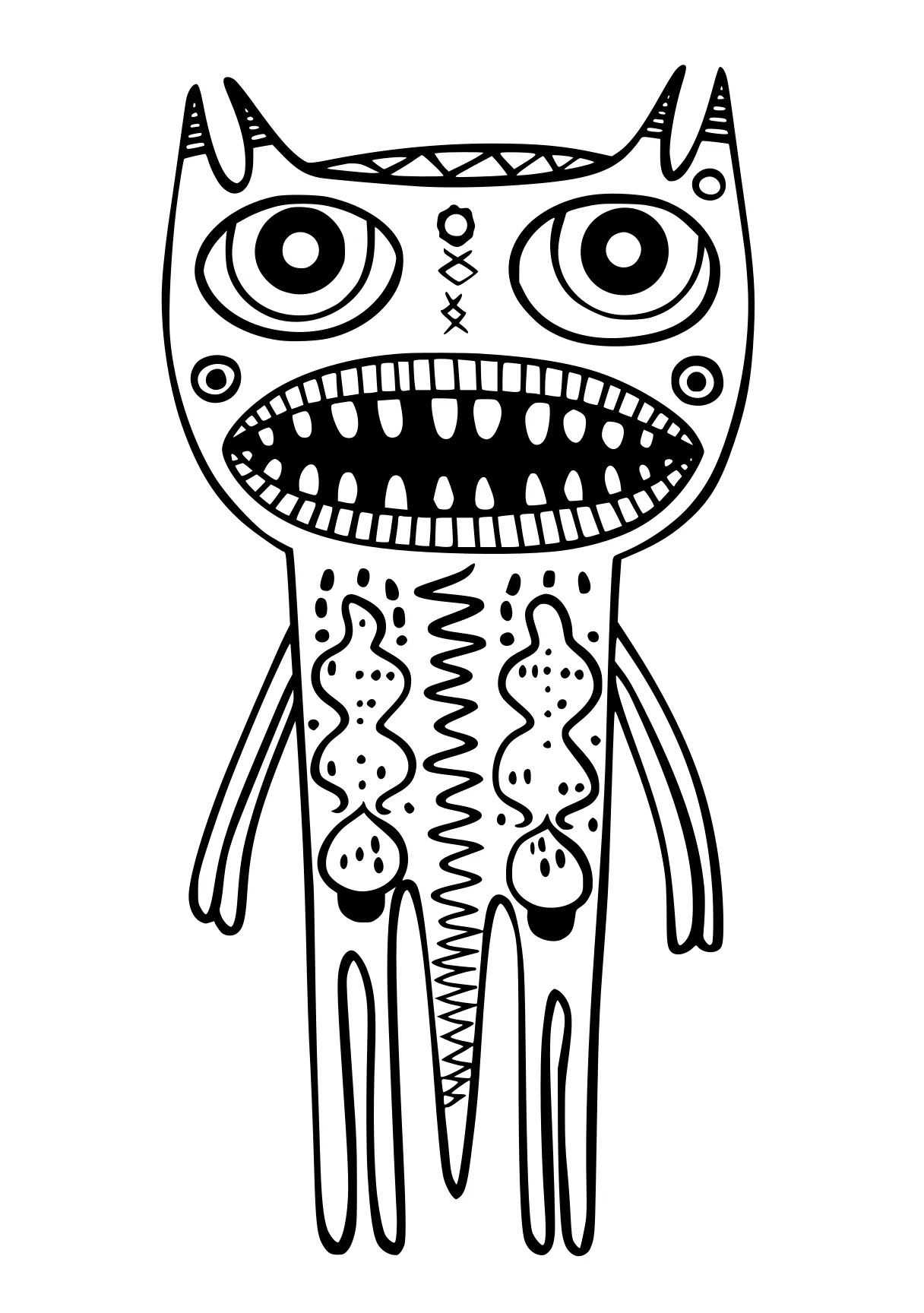 printable coloring book skeleton, creature, alien, muertos, owl, free page downloads