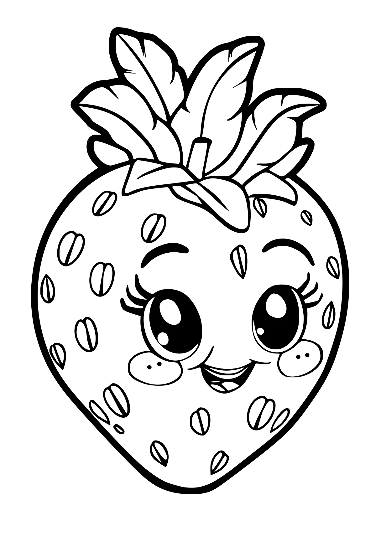 shopkin coloring page pineapple, molang, strawberry, acorn, ladybug, free downloads