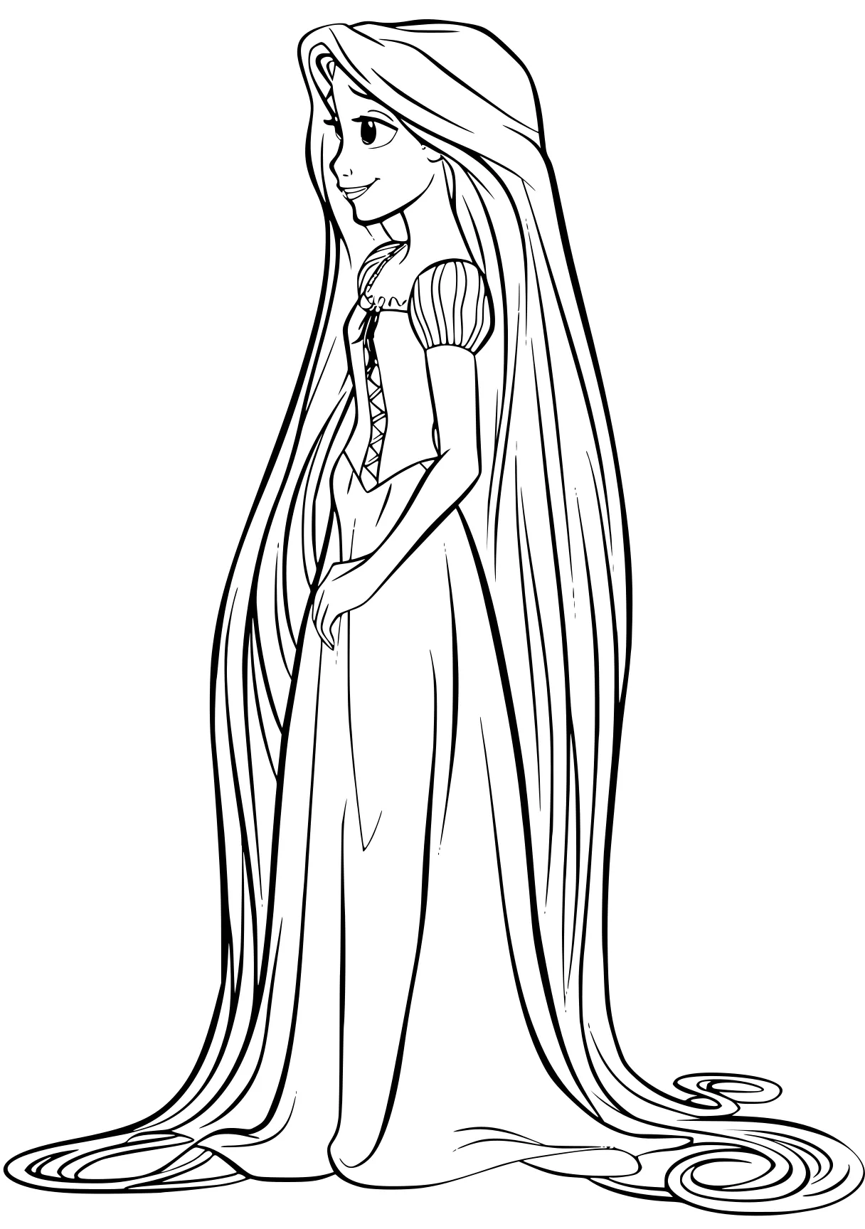 rapunzel coloring page rapunzel, addams, widow, celestia, diana, free downloads