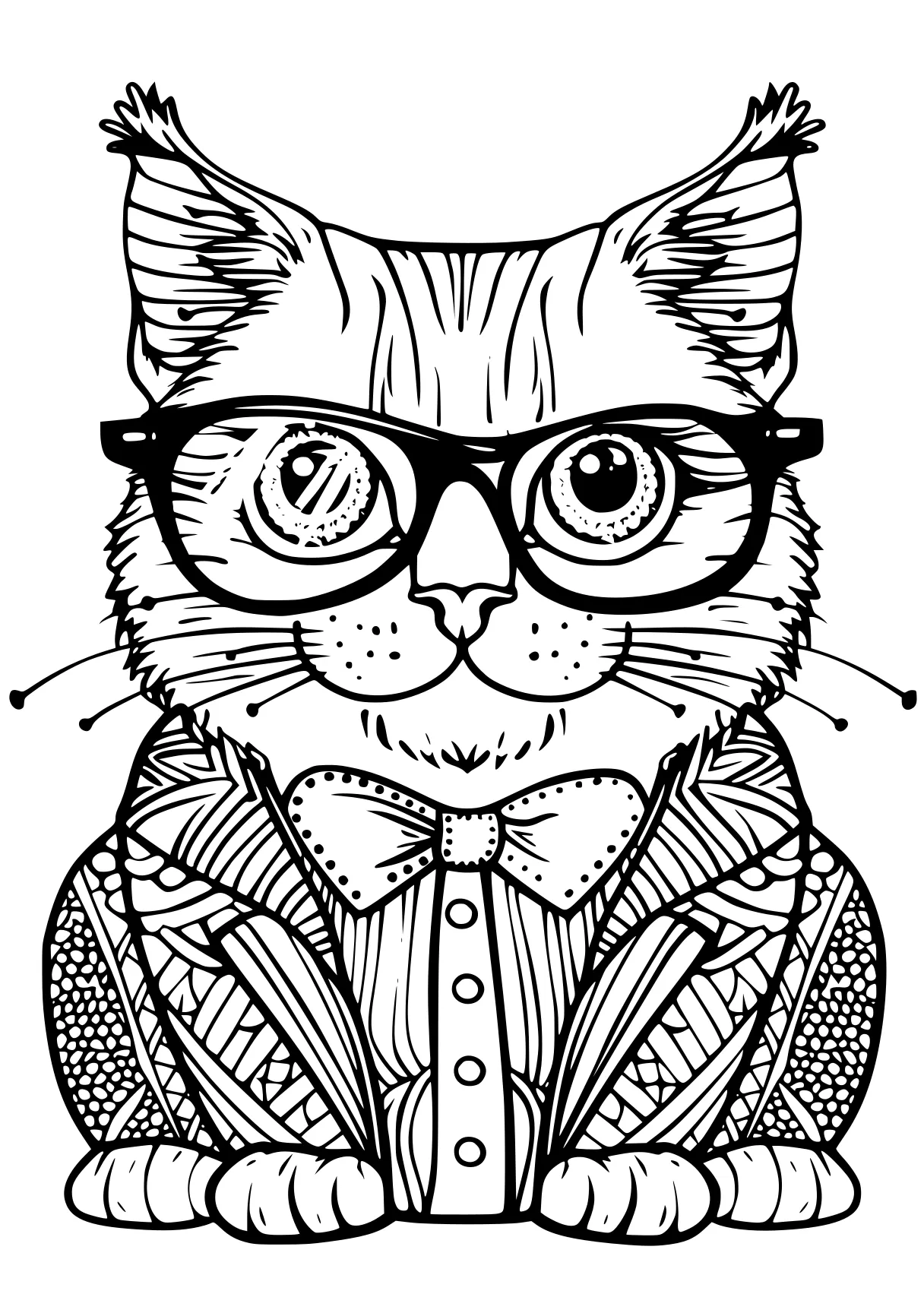 wednesday coloring pages illustrator, cat, cats, free page downloads