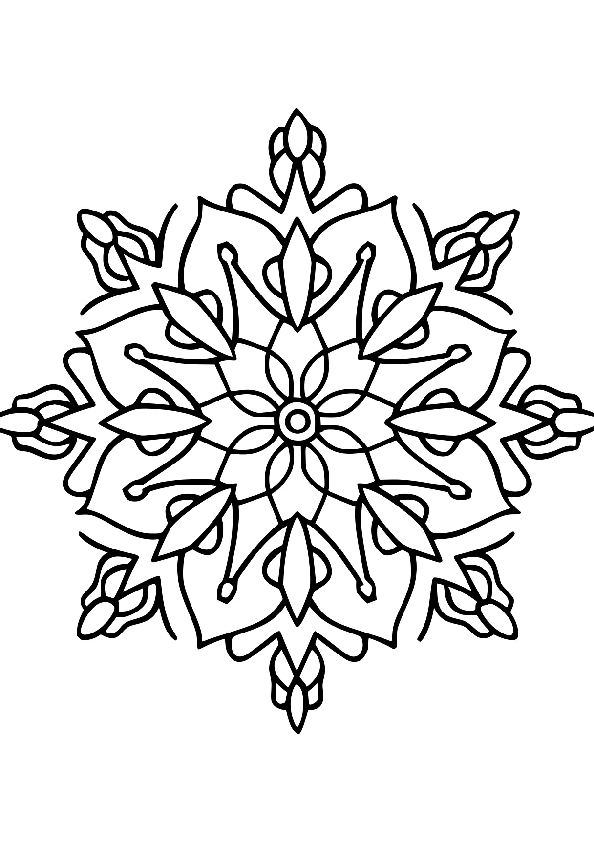 snowflakes coloring pages mandala, ornament, mandalas, free page downloads