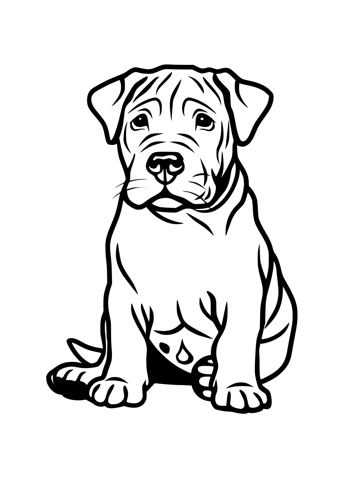 dog coloring bulldog, illustrator, dog, pug, pitbull, free page downloads