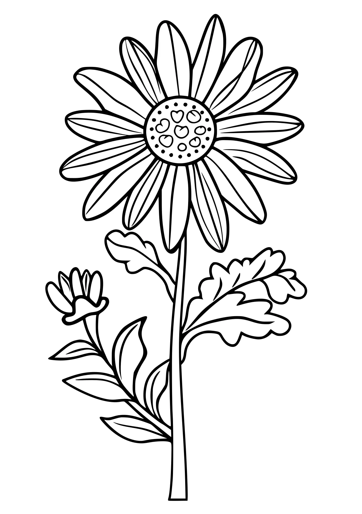 printable flower coloring pages, flower, flowers, daisy, free page downloads