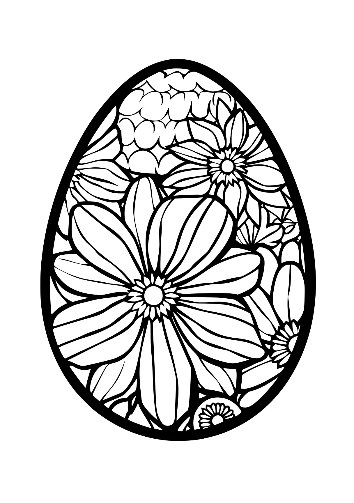 easter egg coloring pages tulip, ornament, flower, free page downloads