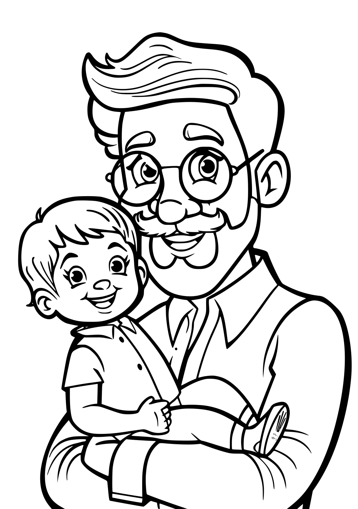 father's day coloring pages blippi, grandpa, father's, free page downloads