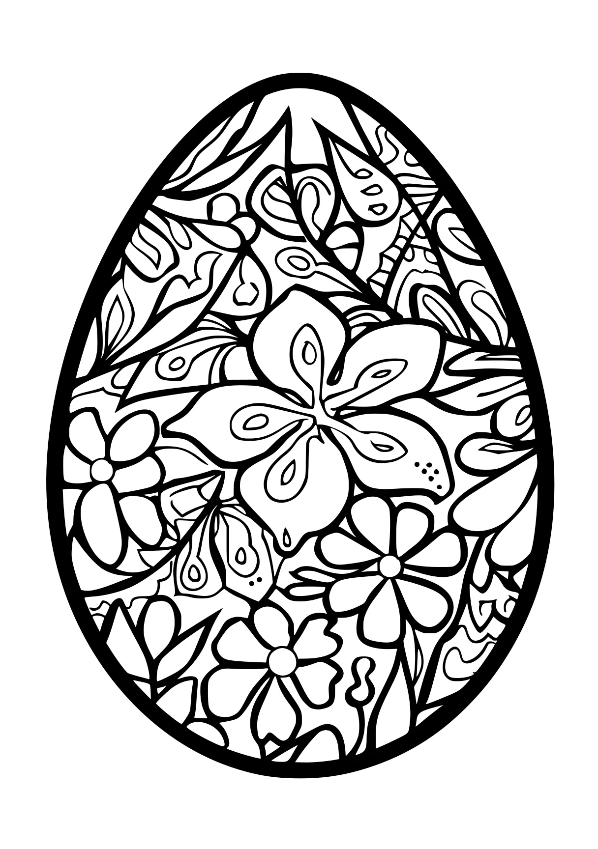 easter egg coloring sheet ornament, egg, zentangle, free page downloads