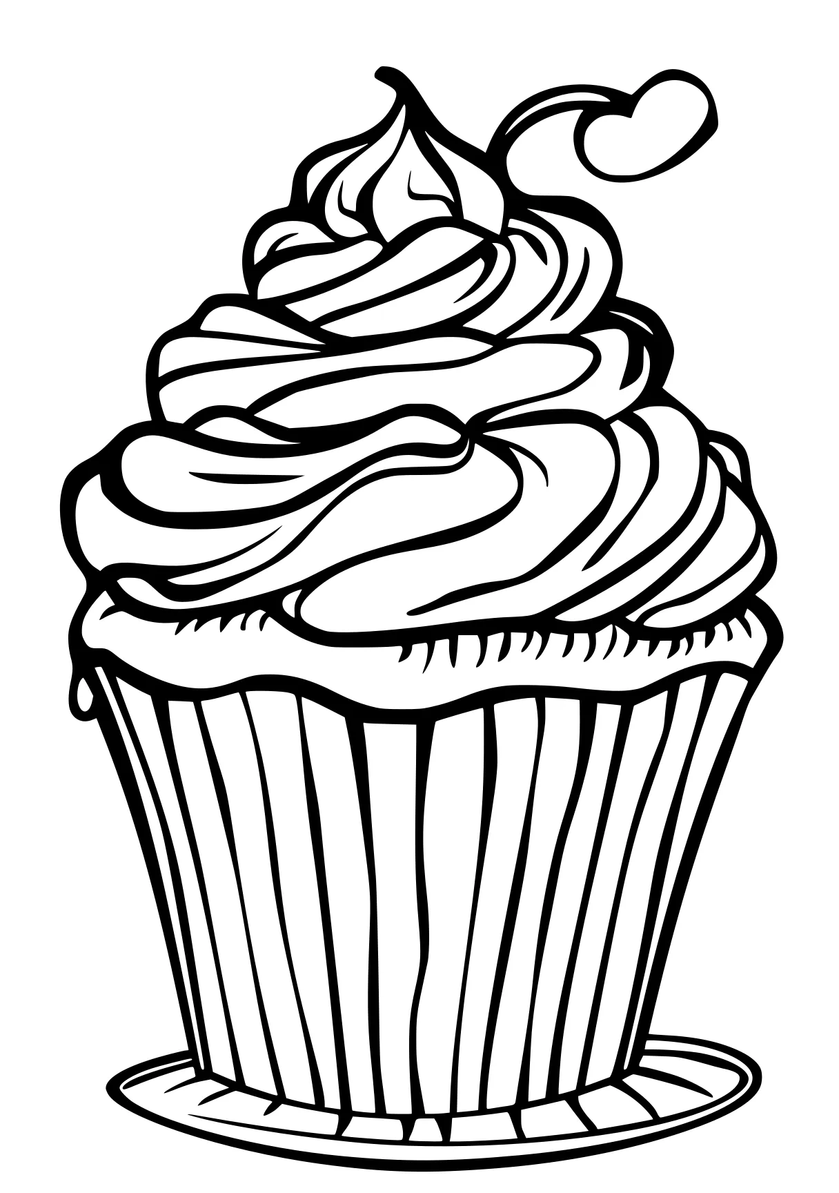 cupcake coloring page cupcake, cake, birthday, pastel, free downloads