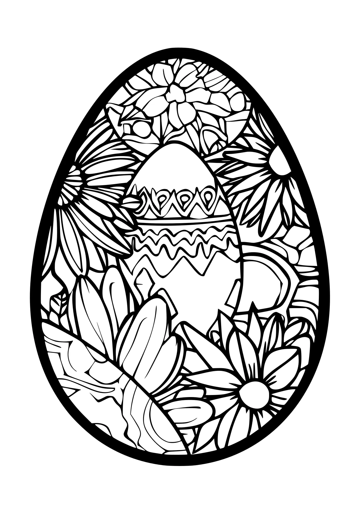 coloring pages for easter, ornament, tulip, mandala, free page downloads