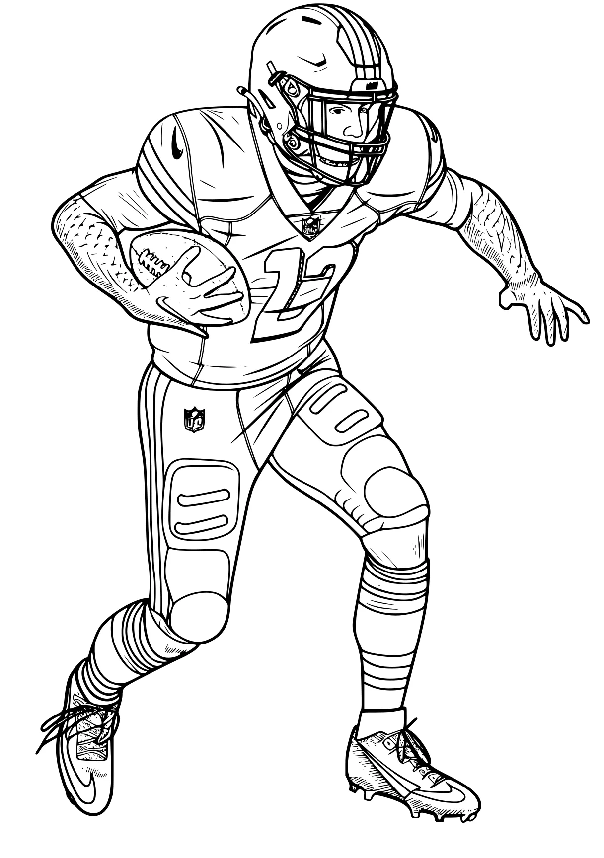 football player coloring page sports, football, nfl, ball, 49ers, free downloads