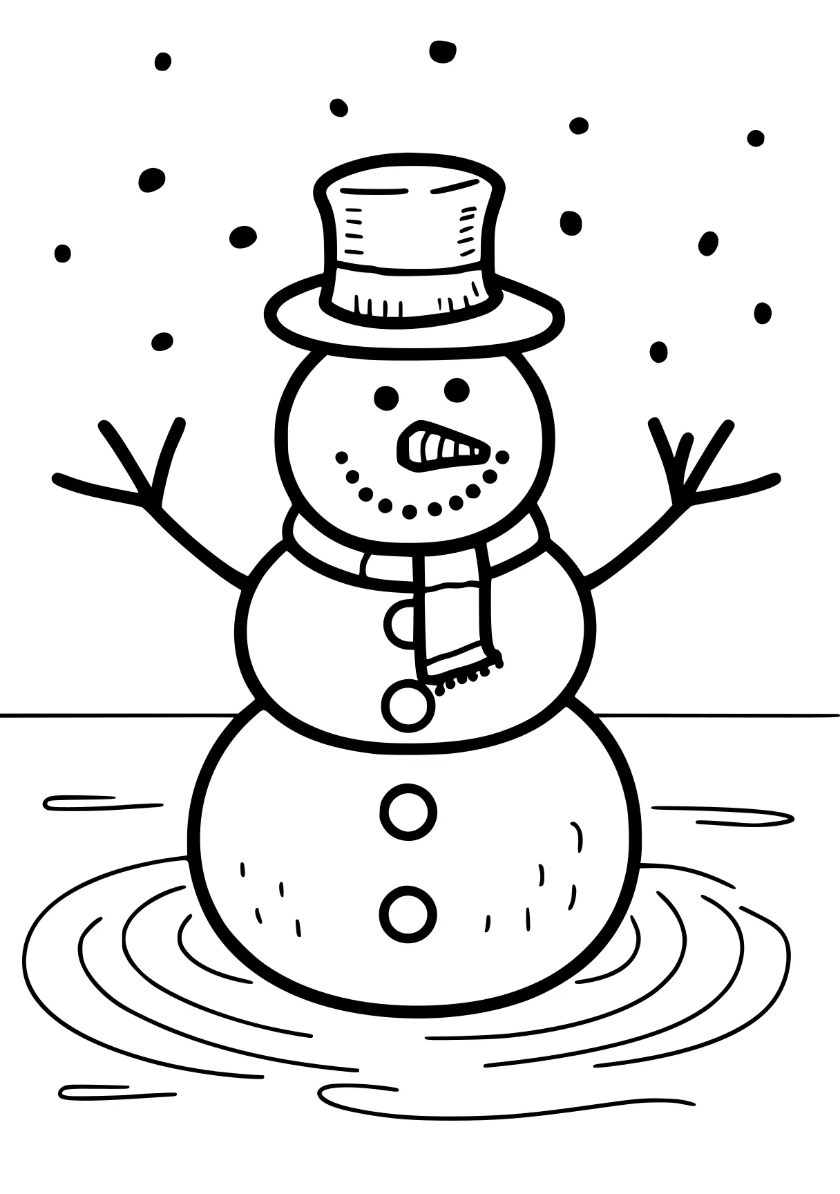 snowman coloring page snowman, snow, illustrator, free downloads