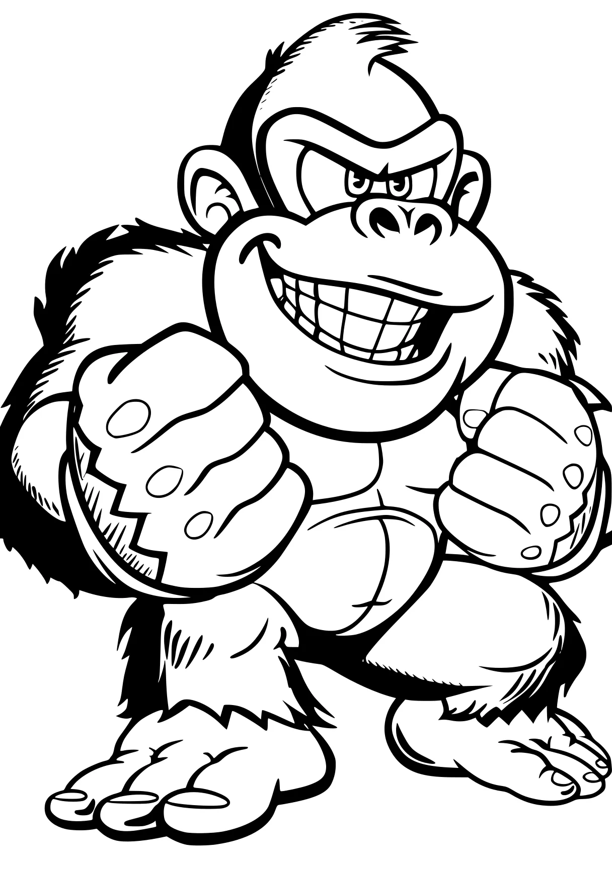 donkey kong coloring pages kong, bowser, gorilla, monkey, knuckles, free page downloads