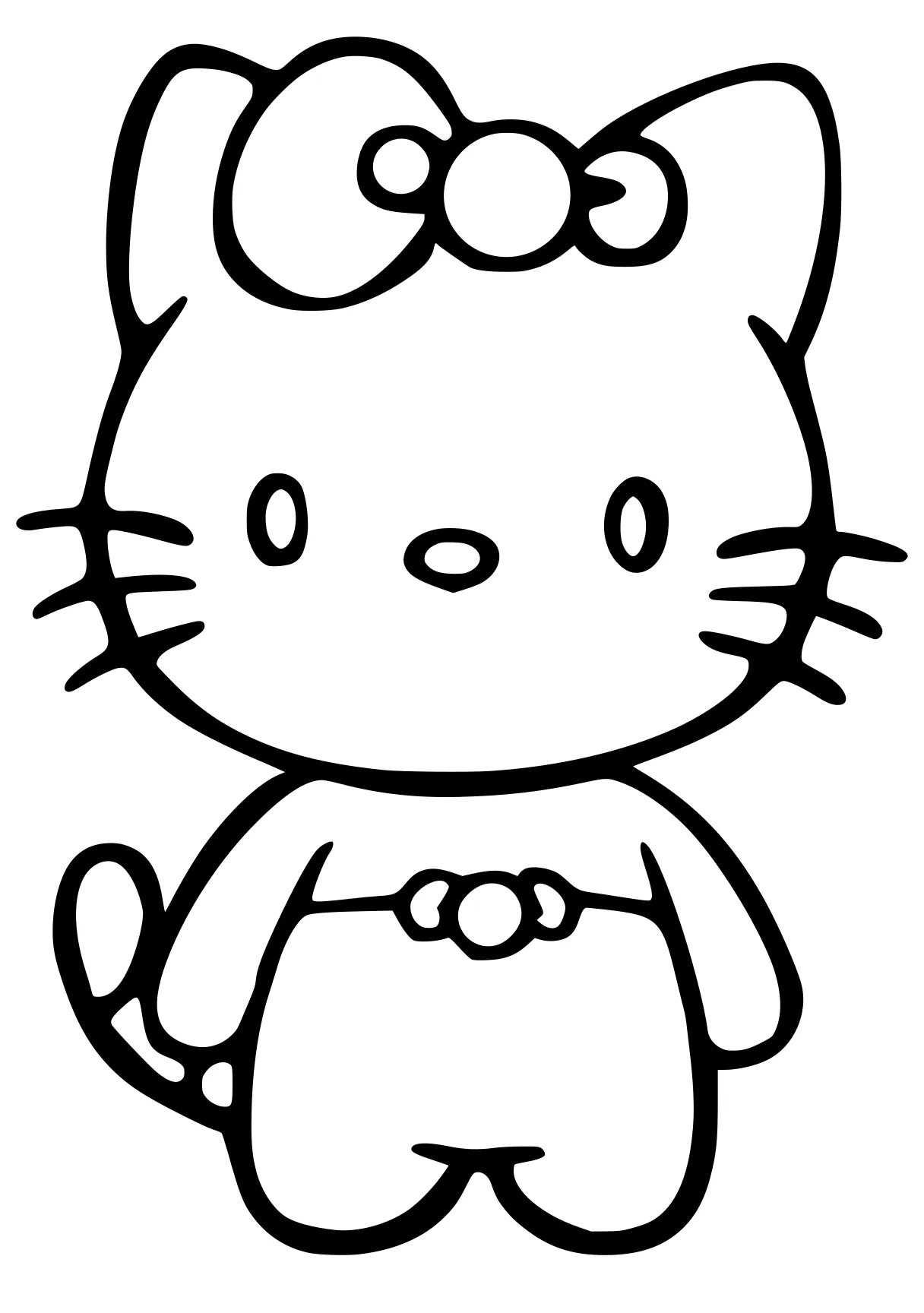 hello kitty coloring sheet sanrio, peppa, kitty, mouse, cinnamoroll, free page downloads