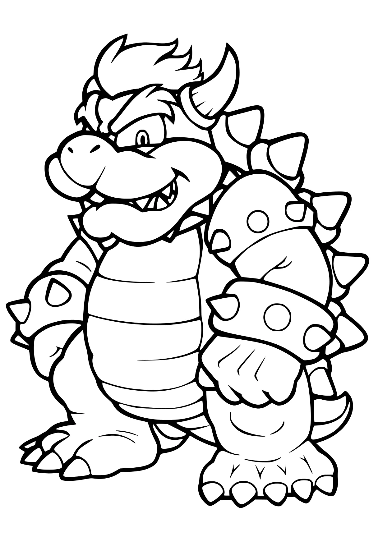 bowser coloring page bowser, yoshi, coloring, huggy, colouring, free downloads