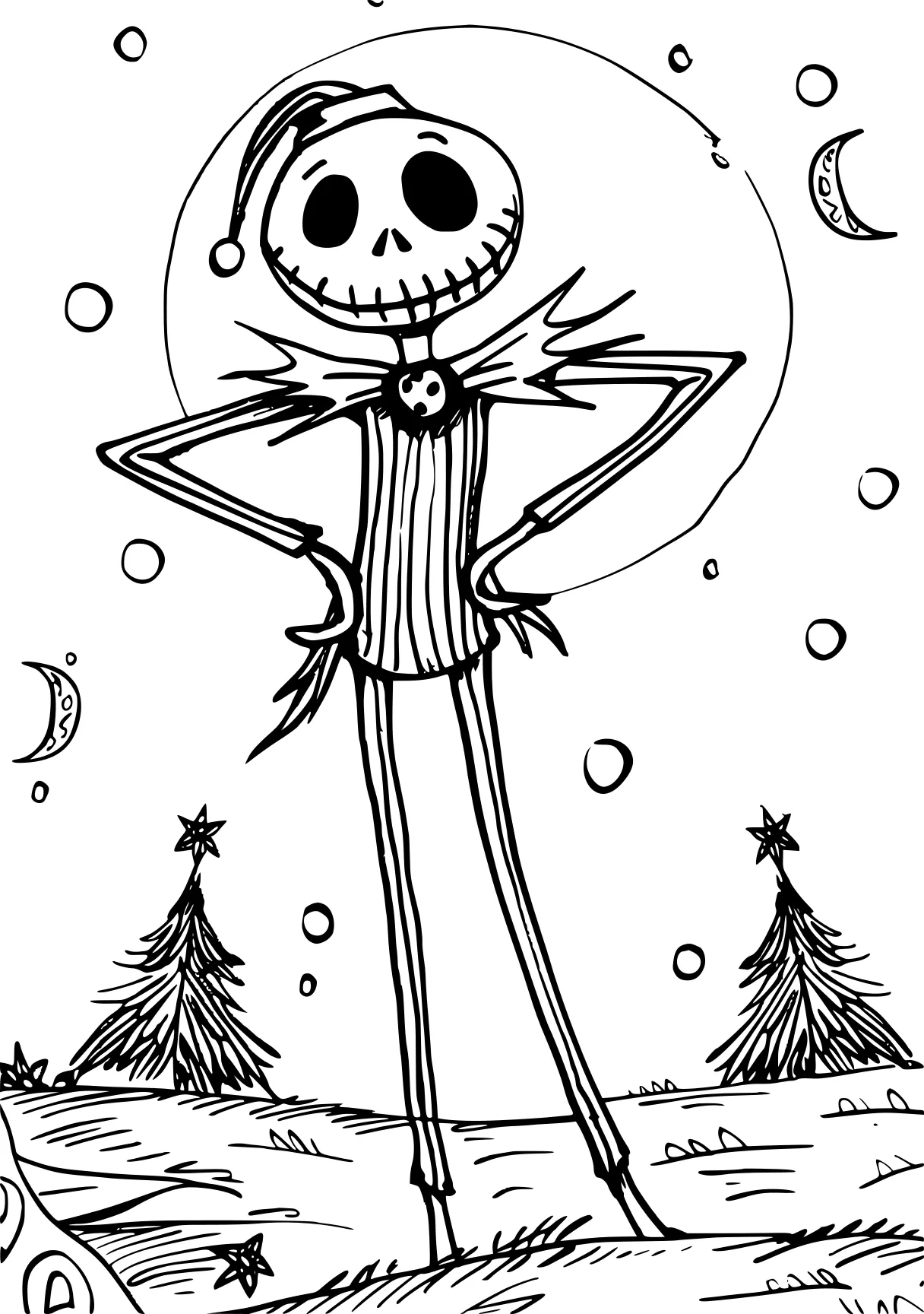 coloring pages nightmare before christmas skellington, skeleton, scarecrow, muertos, snowman, free page downloads