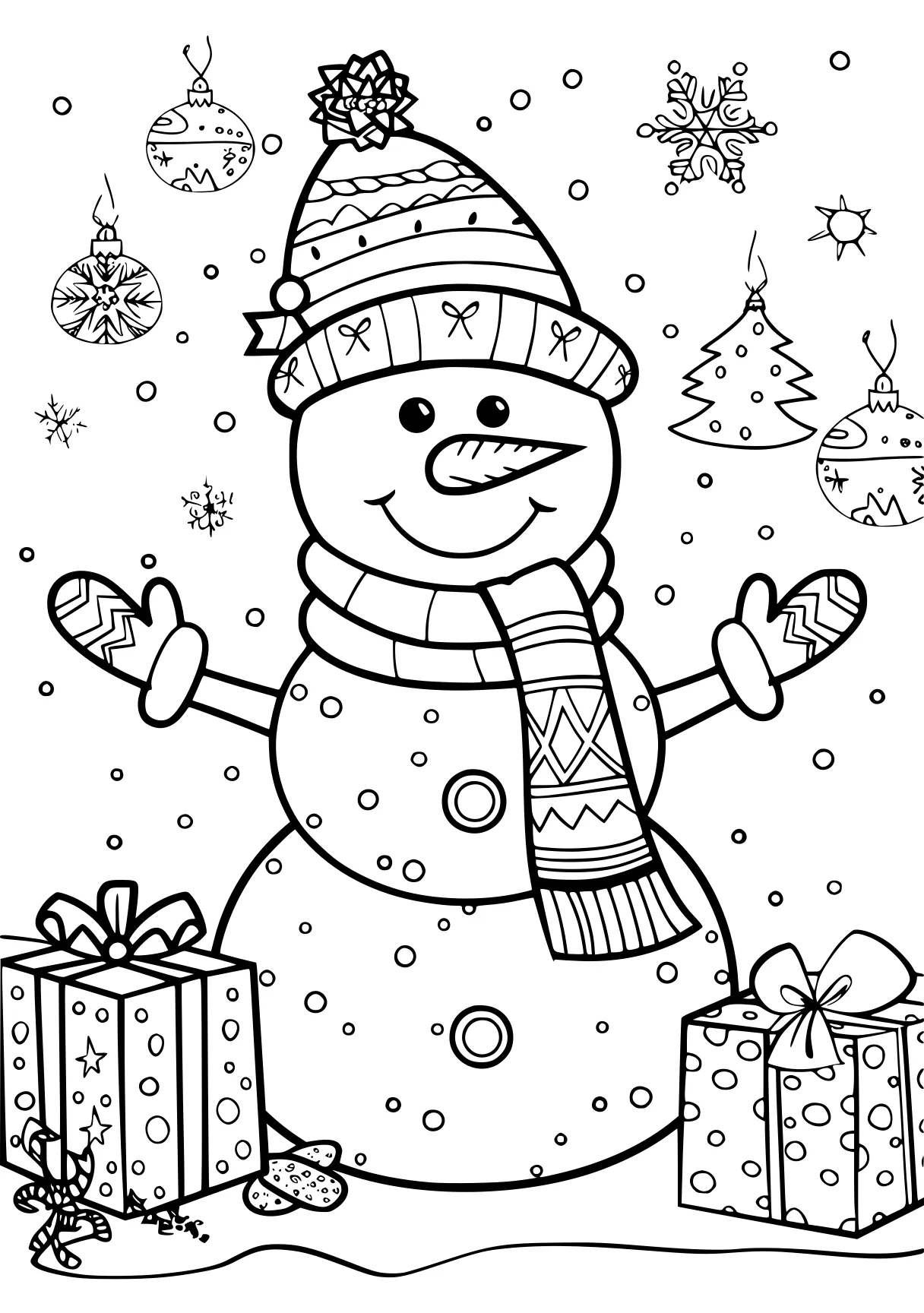 easy christmas coloring pages snowman, merry, illustrator, free page downloads