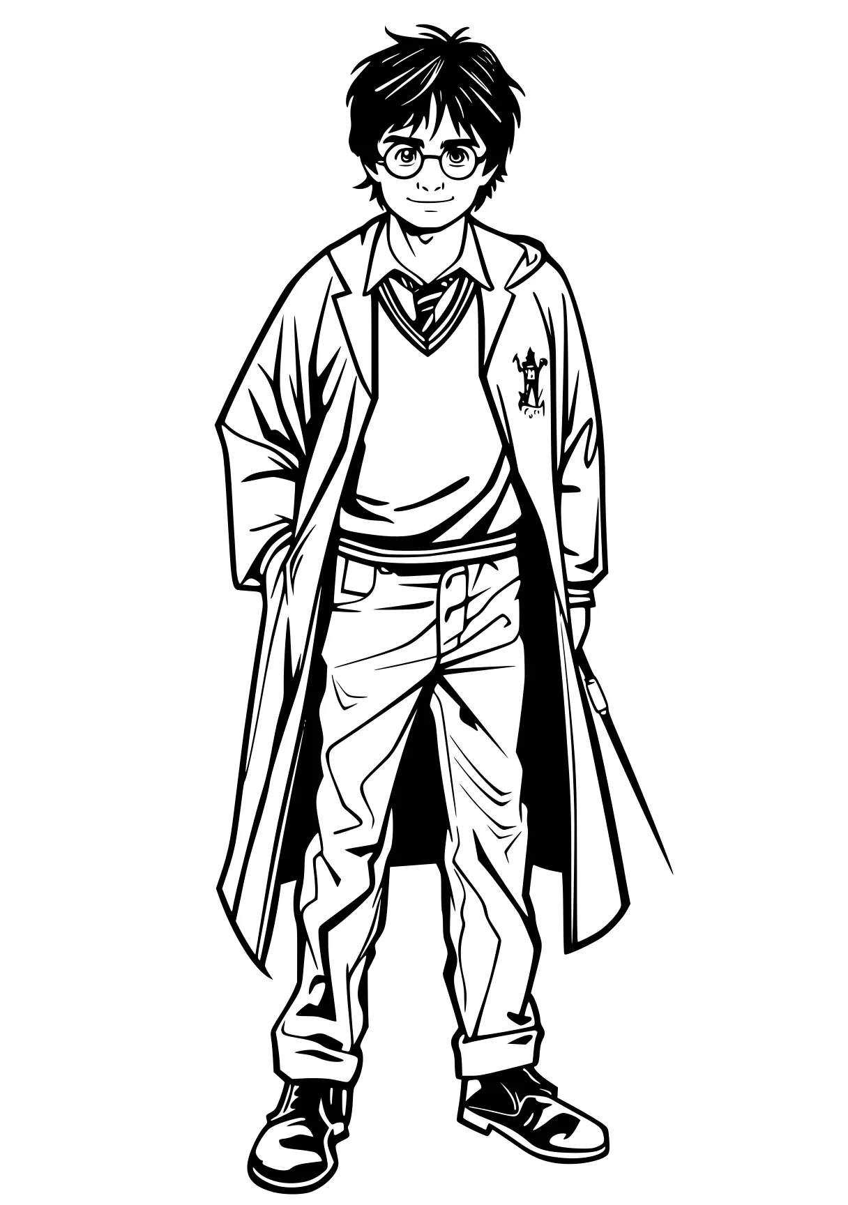 harry potter printable coloring pages luffy, tanjiro, wizard, robin, doctor, free page downloads