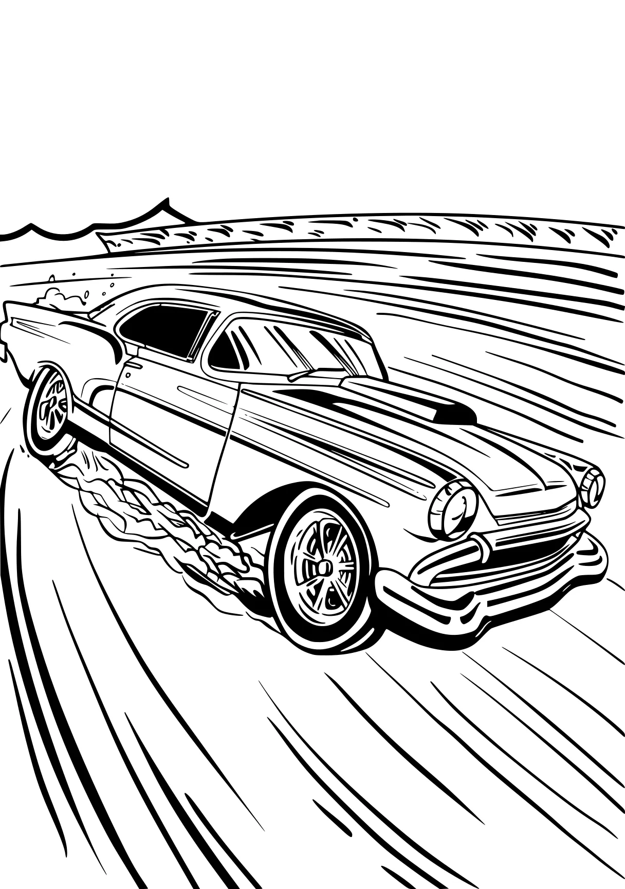 race car coloring page speed, car, cars, vehicle, a4, free downloads