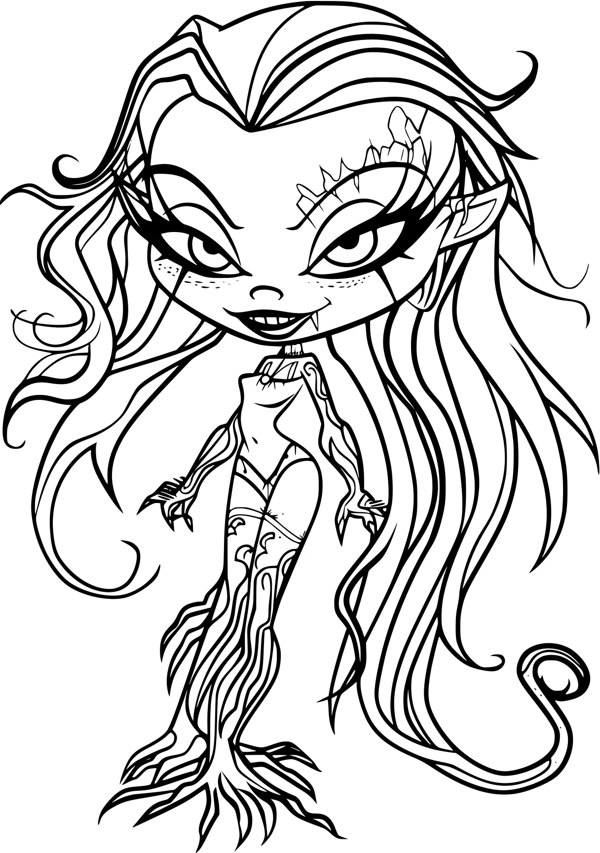 monster high coloring page mermaid, siren, bratz, printables, illustrator, free downloads