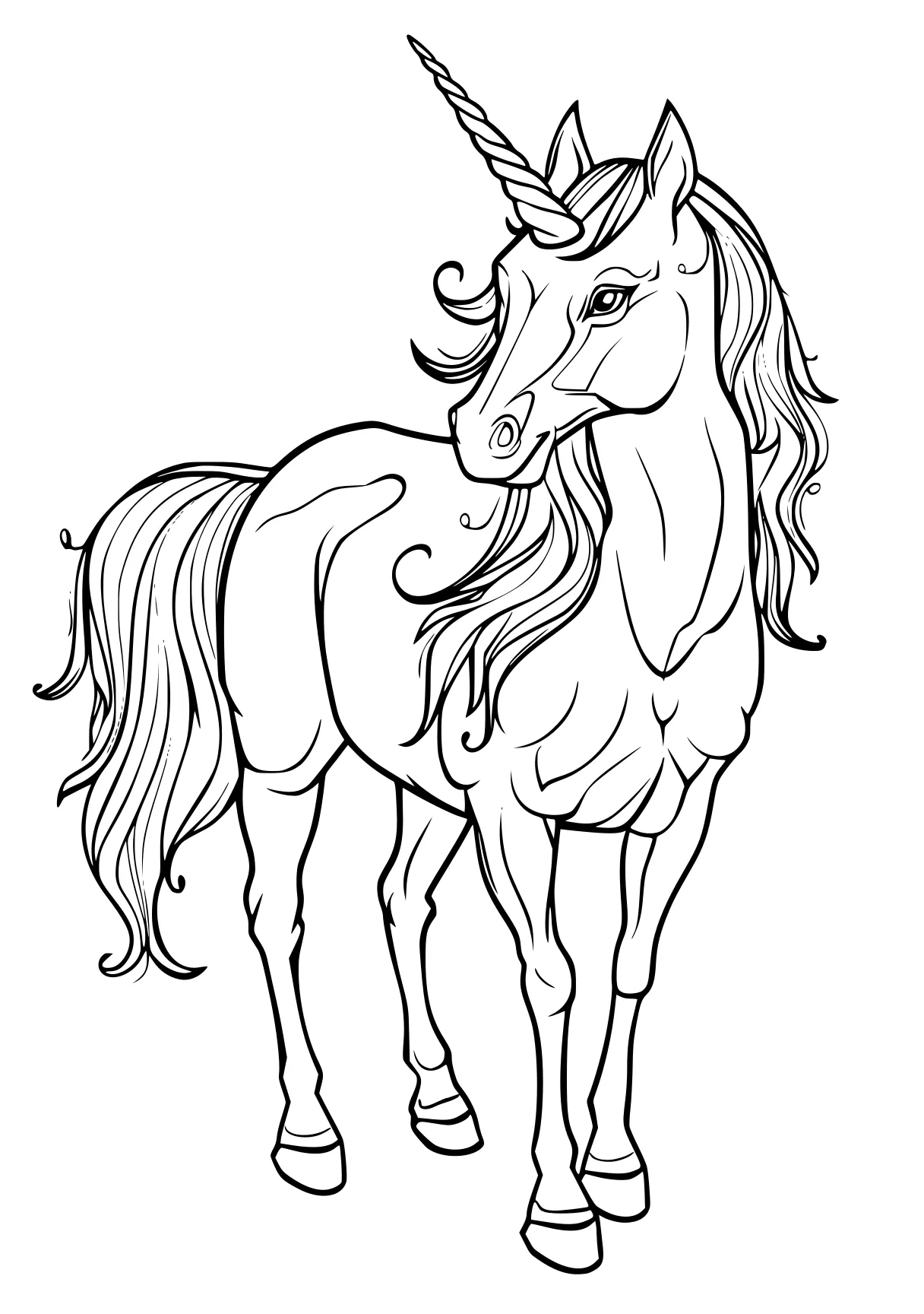 unicorn pictures to color pony, horse, unicorn, alicorn, pegasus, free coloring page downloads