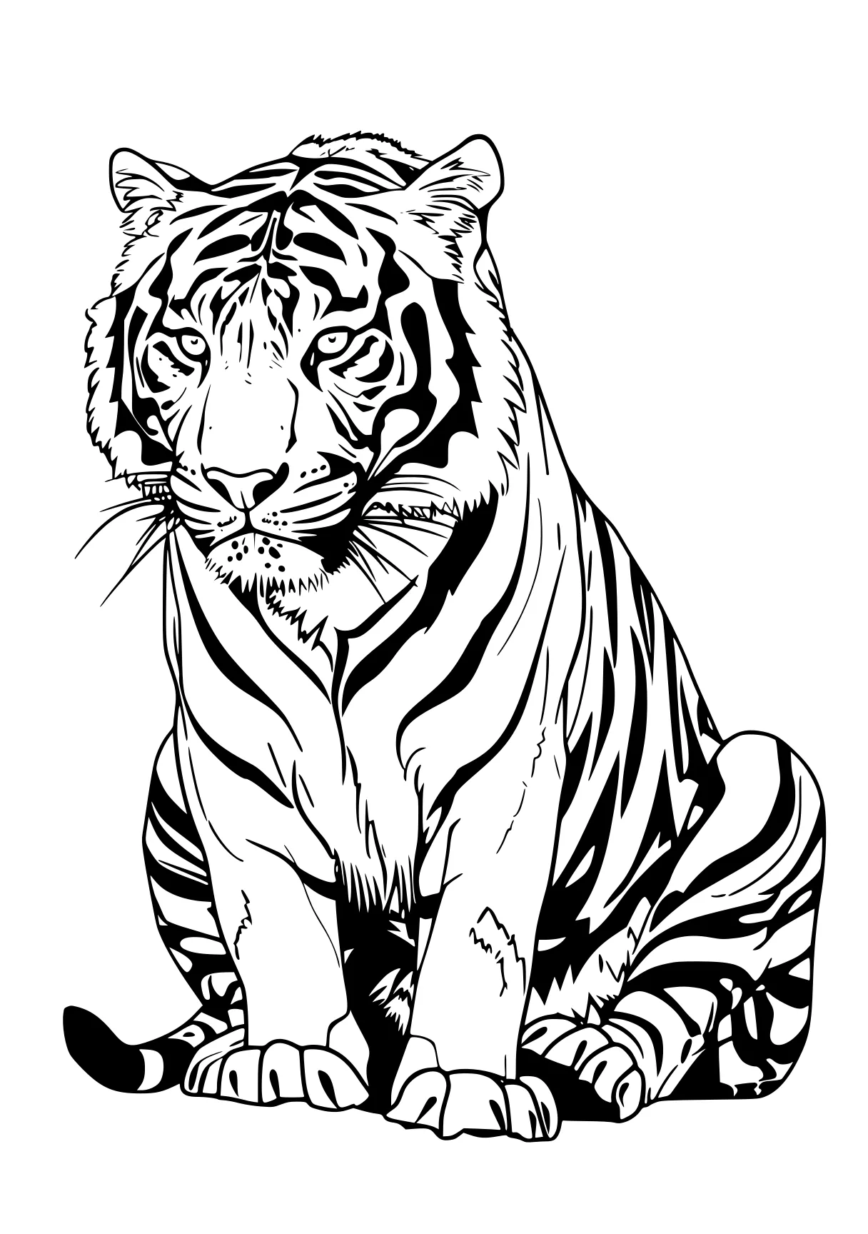 tiger coloring page tiger, zebra, illustrator, bengals, free downloads