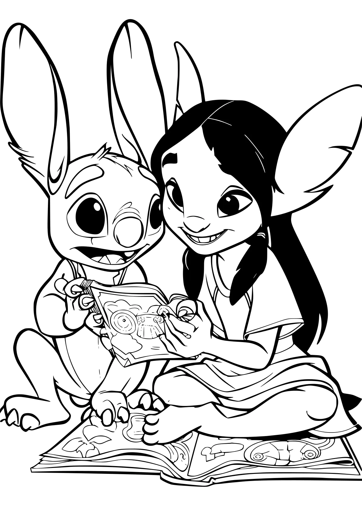 lilo and stitch coloring pages bunnies, stitch, bunny, lilo, free page downloads