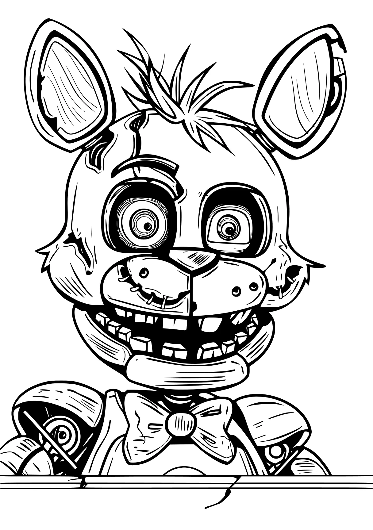 five nights at freddy's coloring page fnaf, fazbear, bonnie, chica, twisty, free downloads