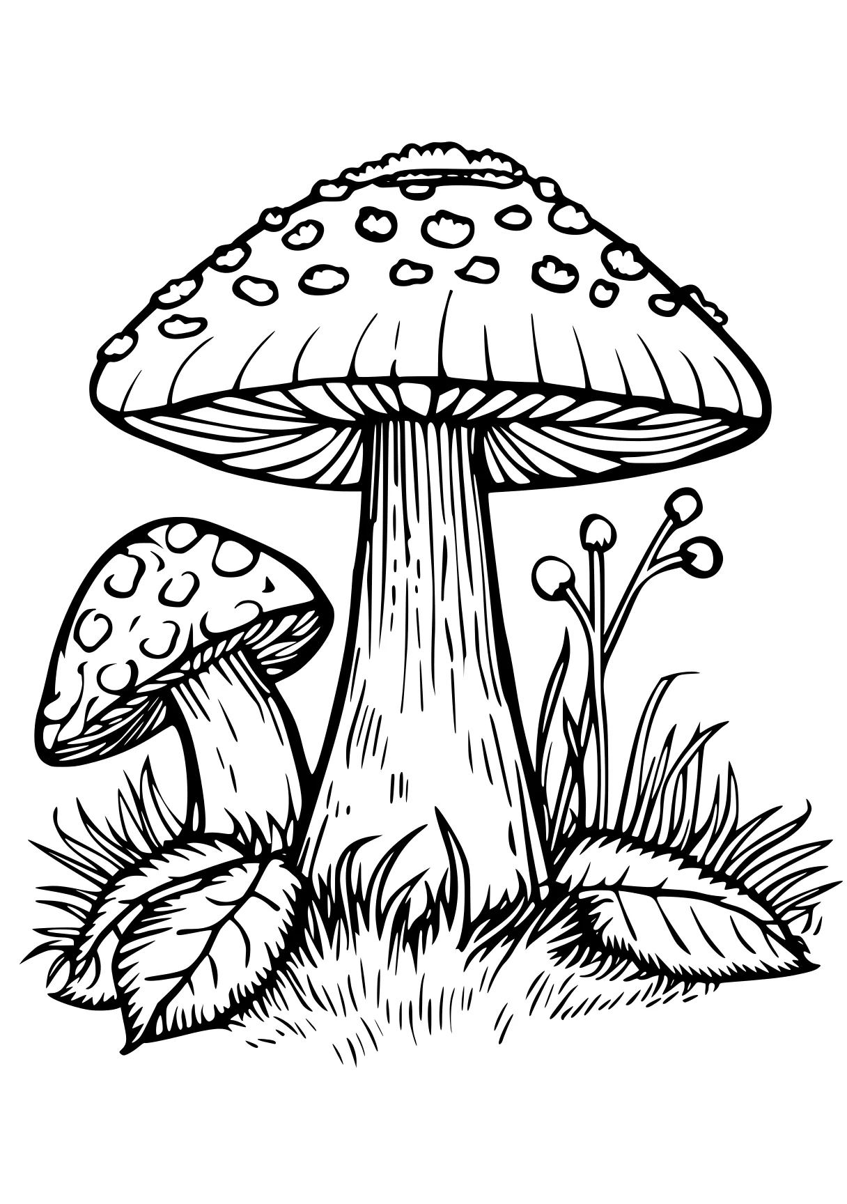 mushroom coloring page mushroom, illustrator, size, free downloads