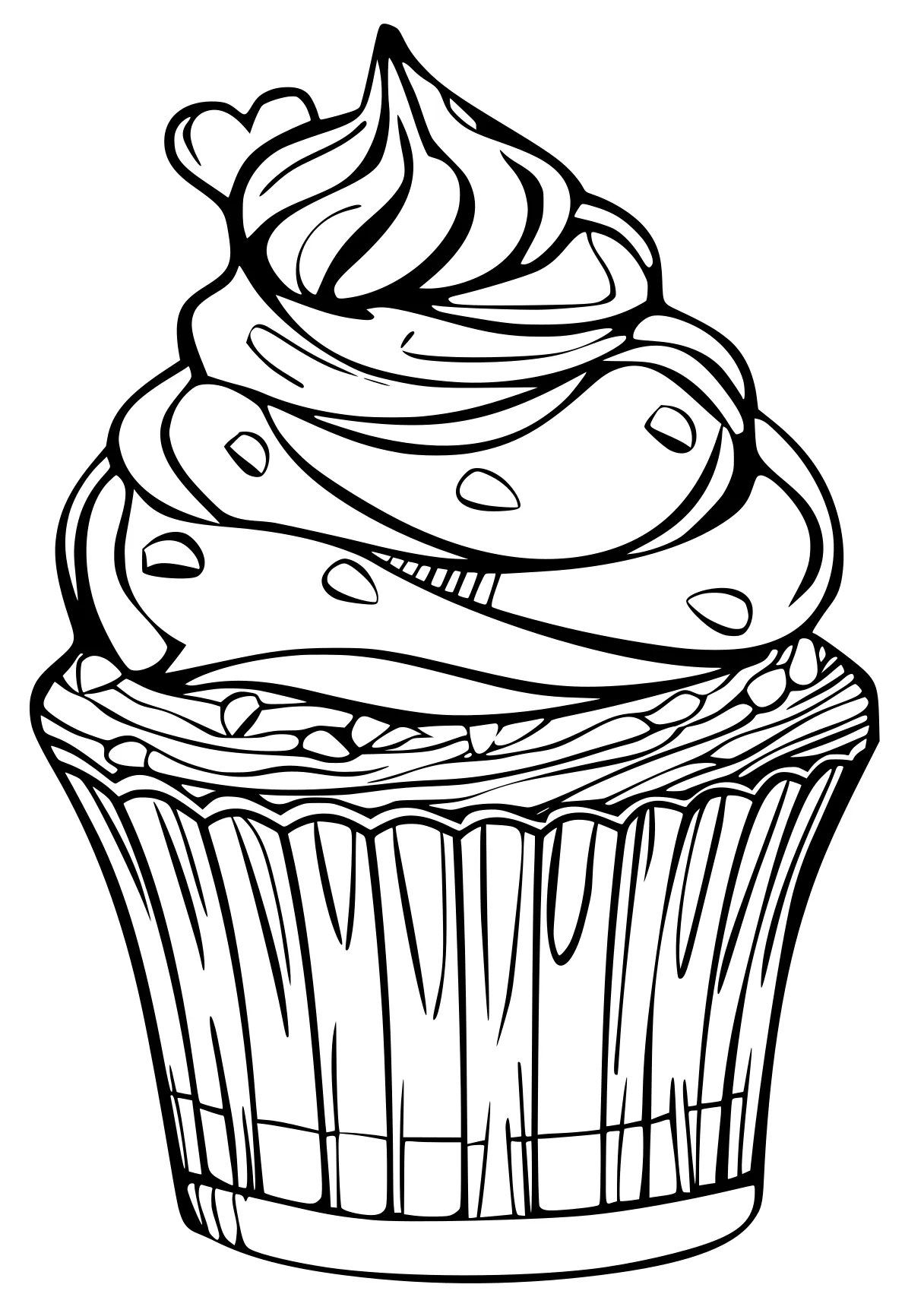 cupcake coloring page cupcake, cake, illustrator, foods, free downloads