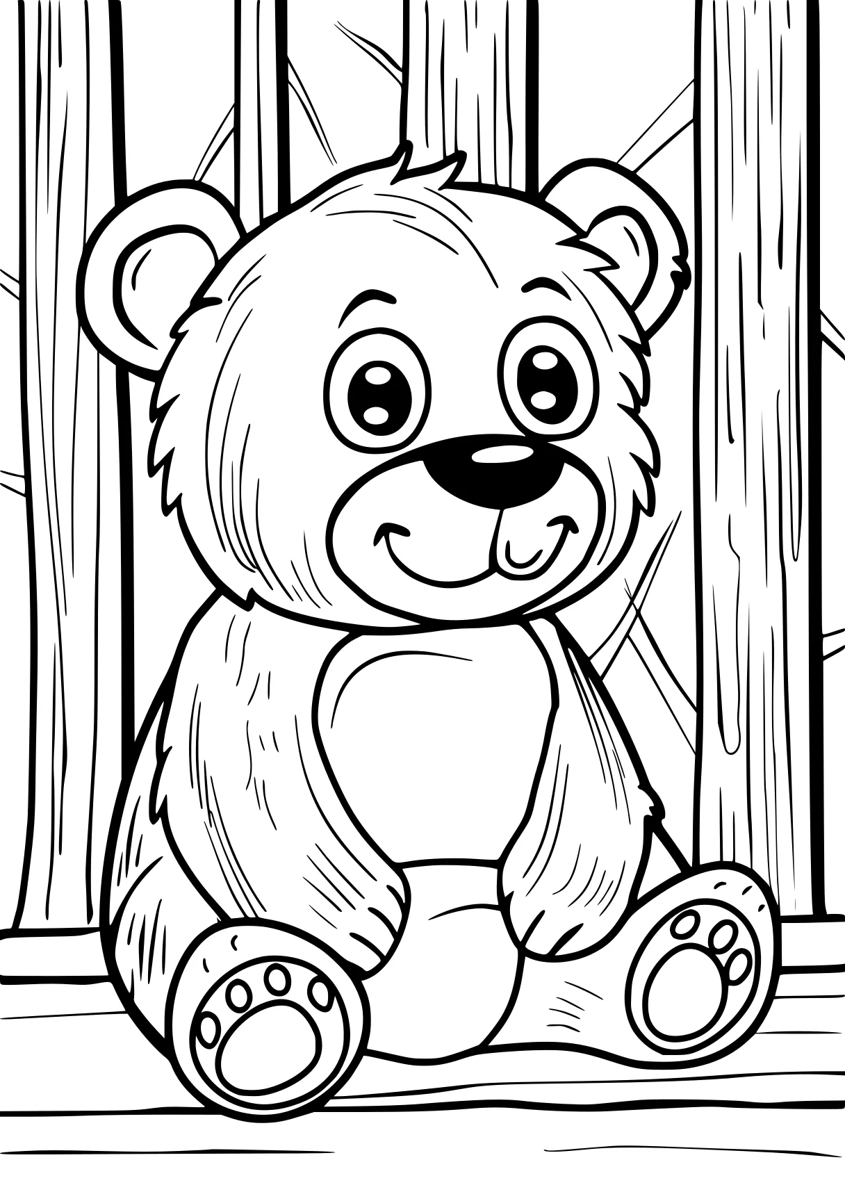 hardest coloring pages bear, fazbear, winnie, free page downloads