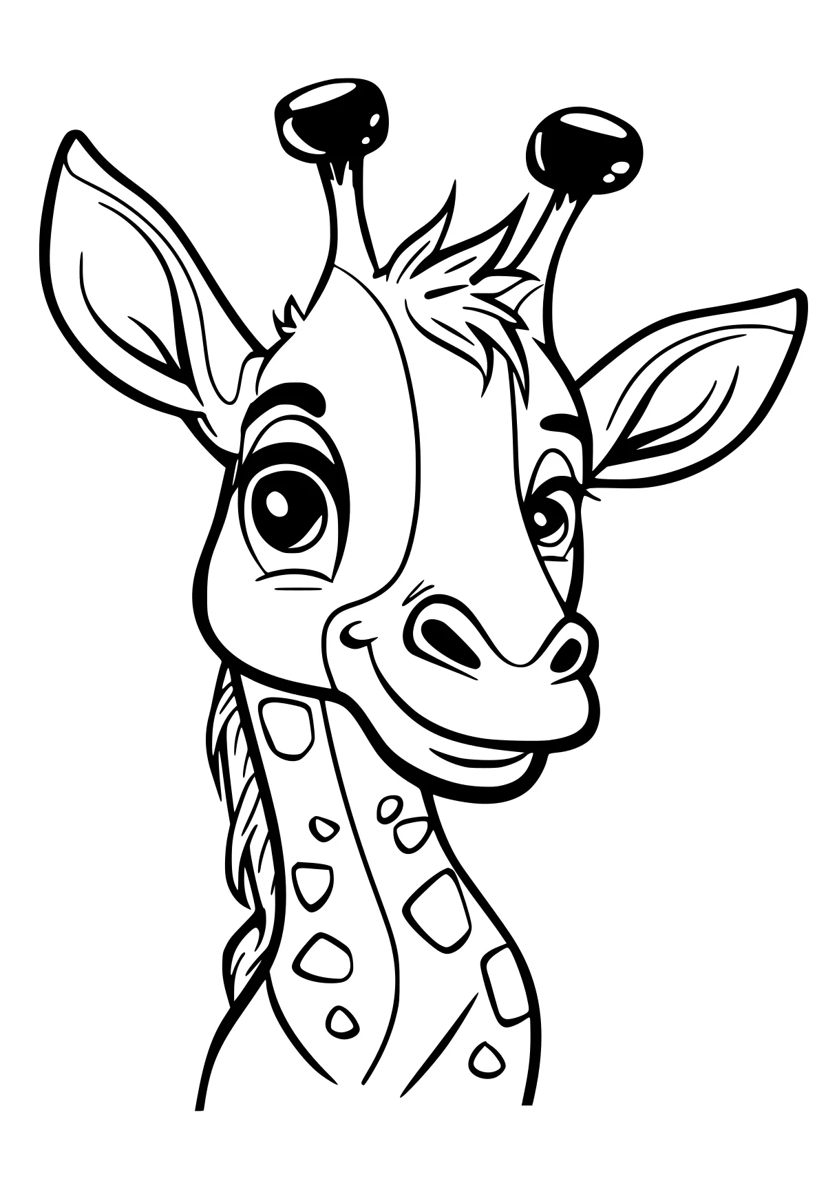 free printable pictures giraffe, deer, zebra, llama, bambi, coloring page downloads