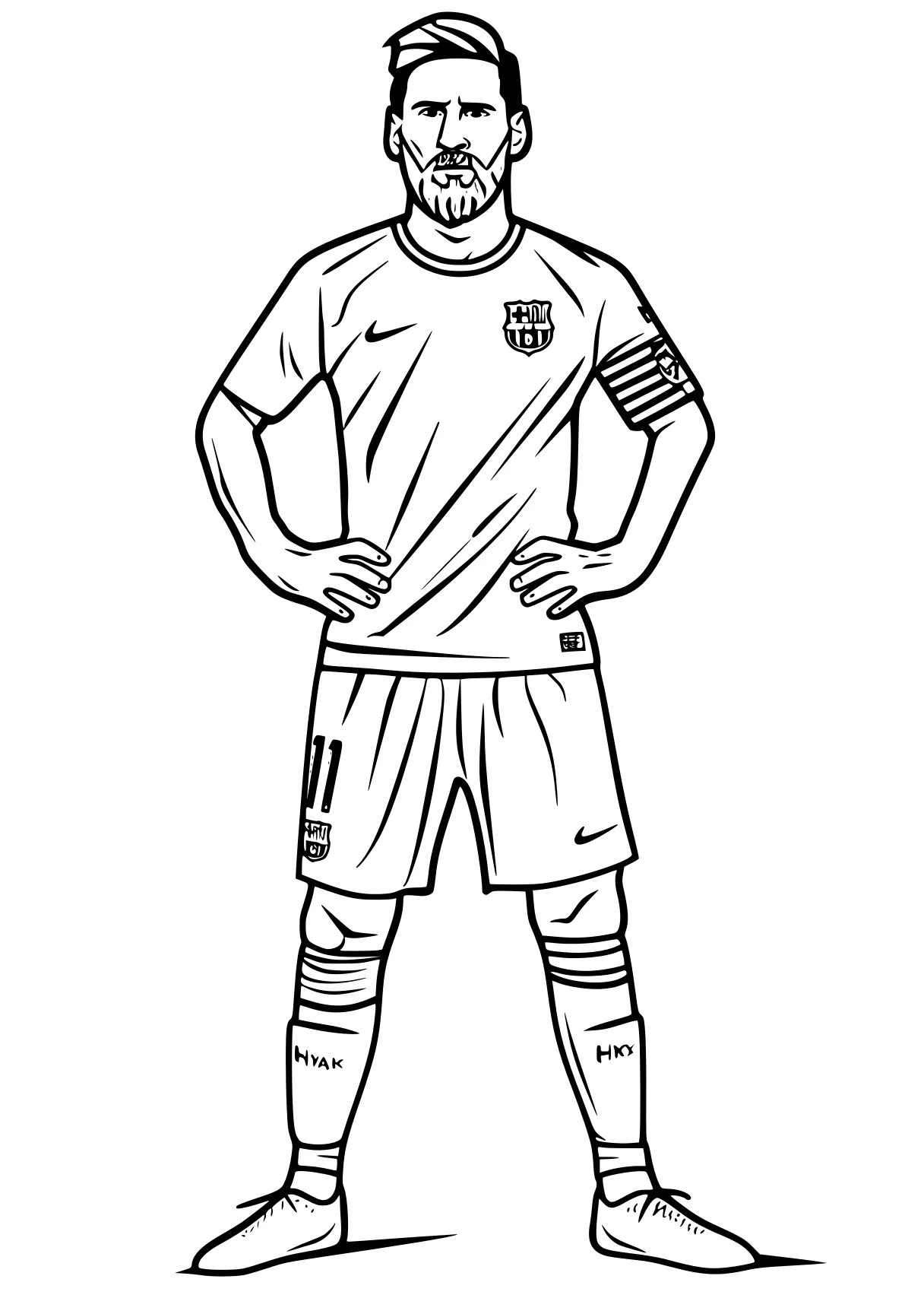 messi coloring page ronaldo, messi, xavi, captain, soccer, free downloads