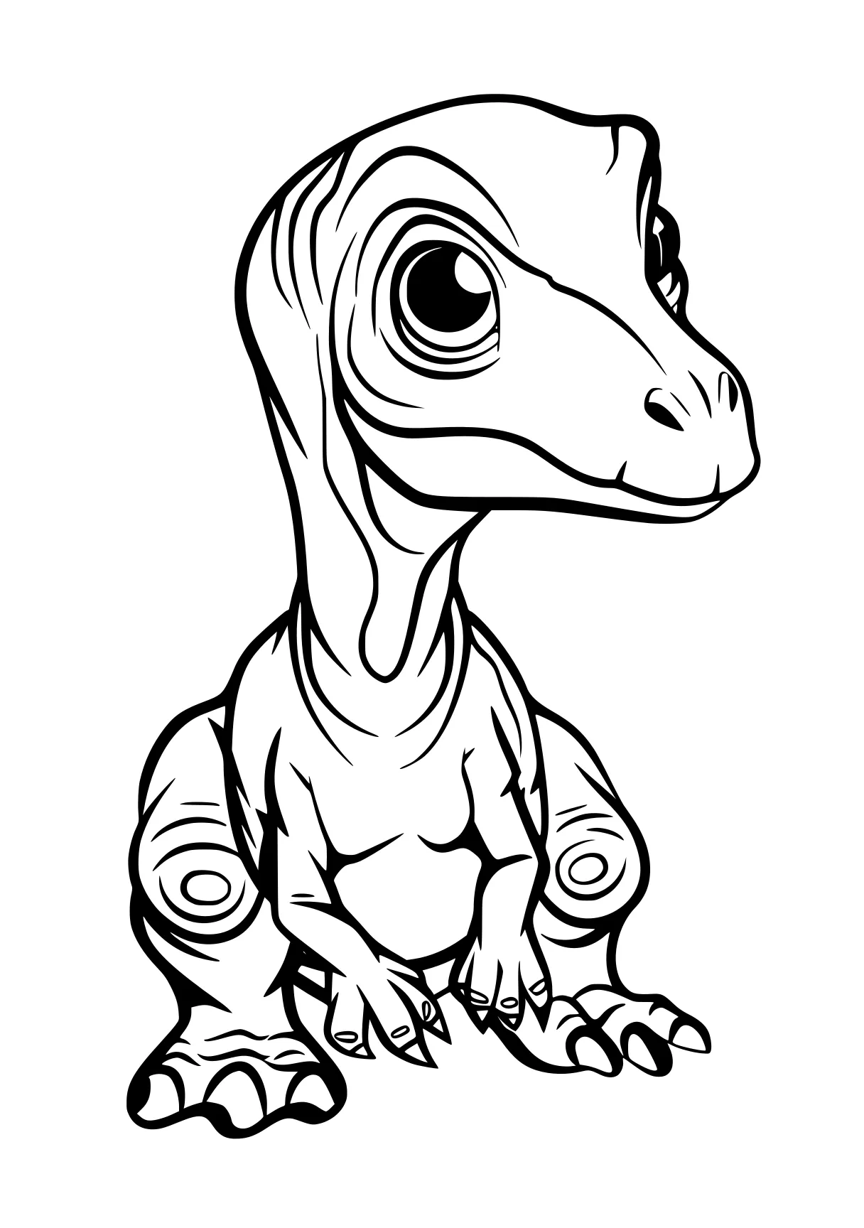 printable dinosaur coloring pages velociraptor, dilophosaurus, therizinosaurus, indoraptor, iguana, free page downloads