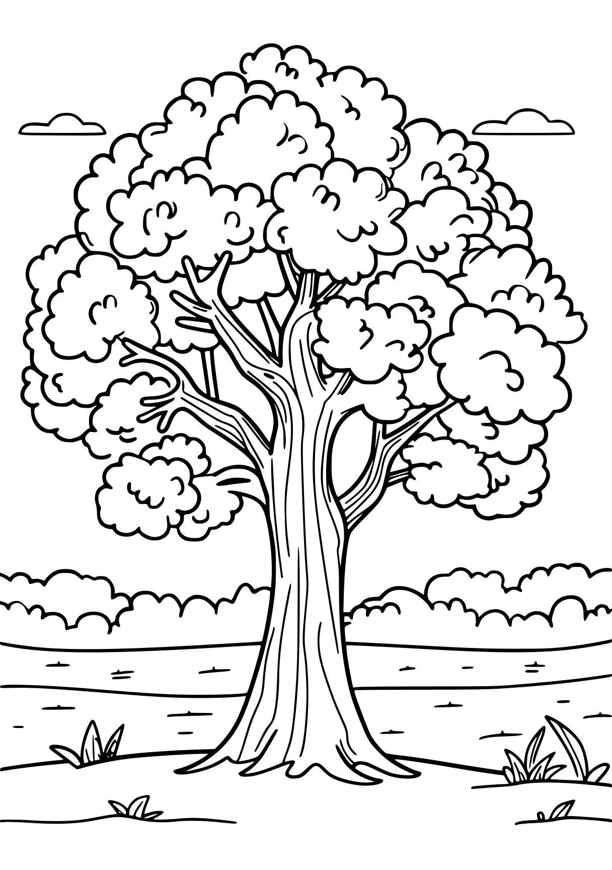 tree coloring page tree, zacchaeus, trees, free downloads