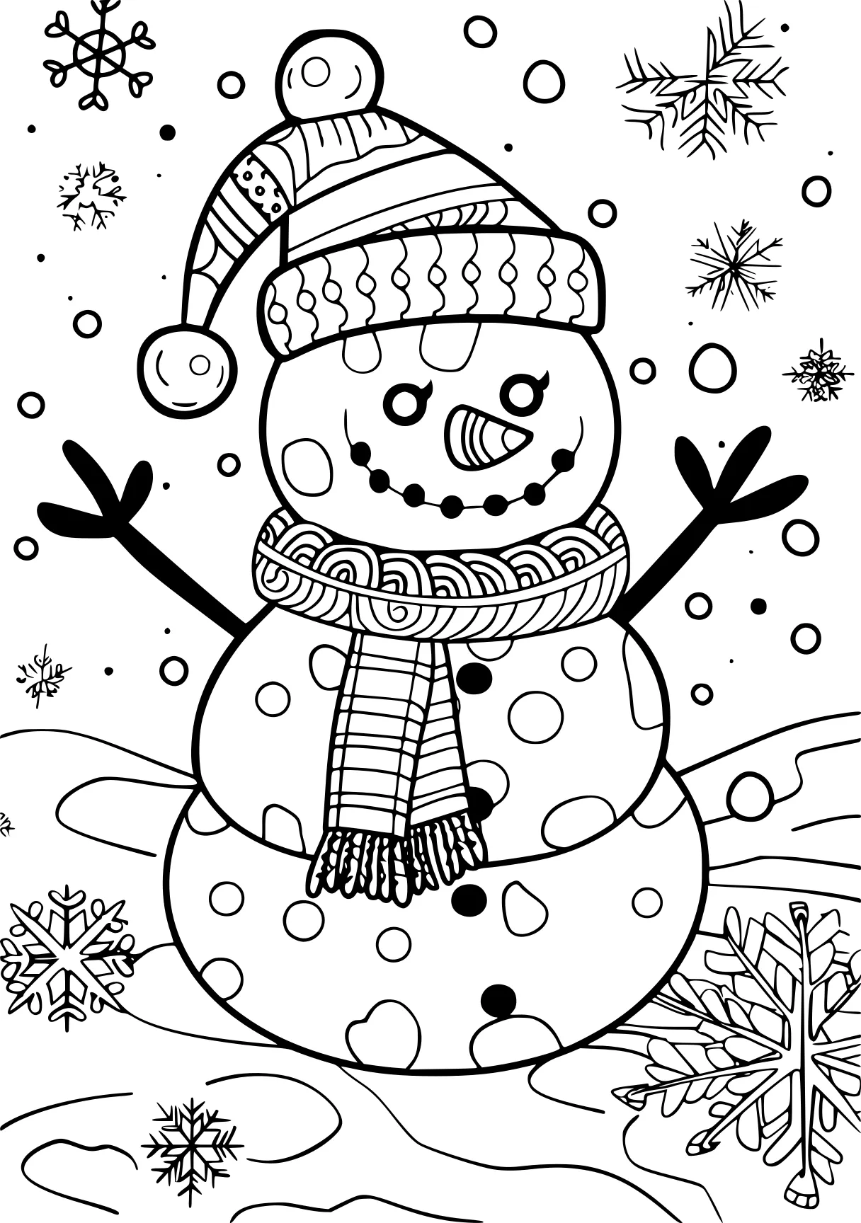 winter coloring pages snowman, zentangle, winter, free page downloads