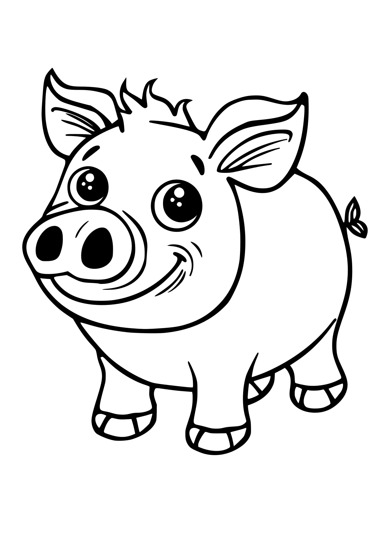 animals on the farm coloring pages pig, piggy, peppa, piglet, cow, free page downloads