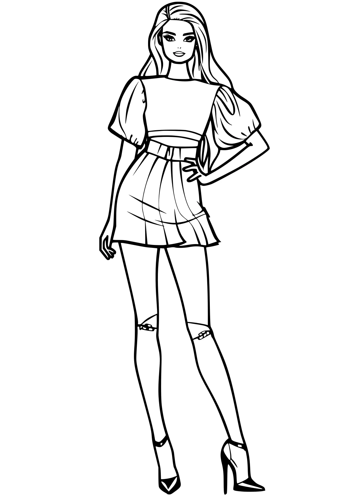 barbie coloring pages girl, clothes, sailor, preppy, noodle, free page downloads