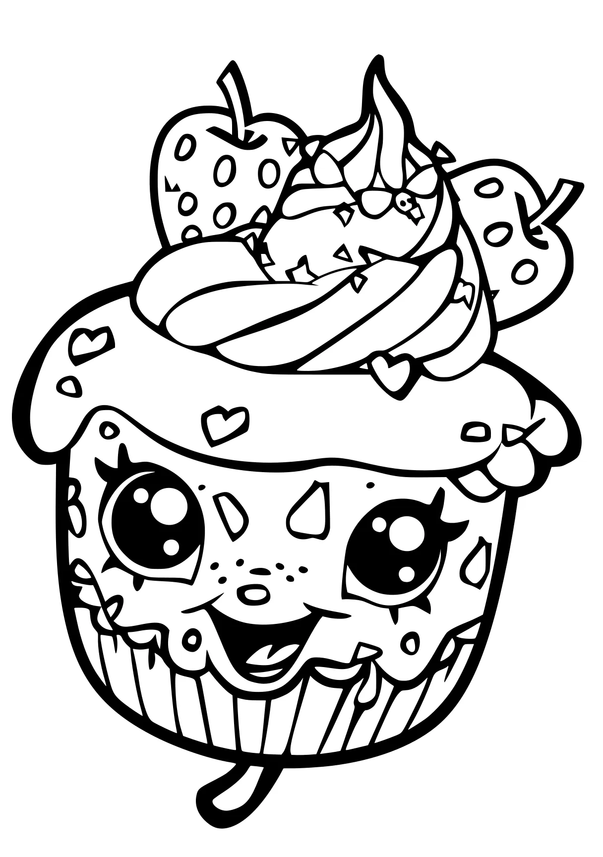 shopkins color pages cupcake, cake, cinnamoroll, cookie, shopkins, free coloring page downloads