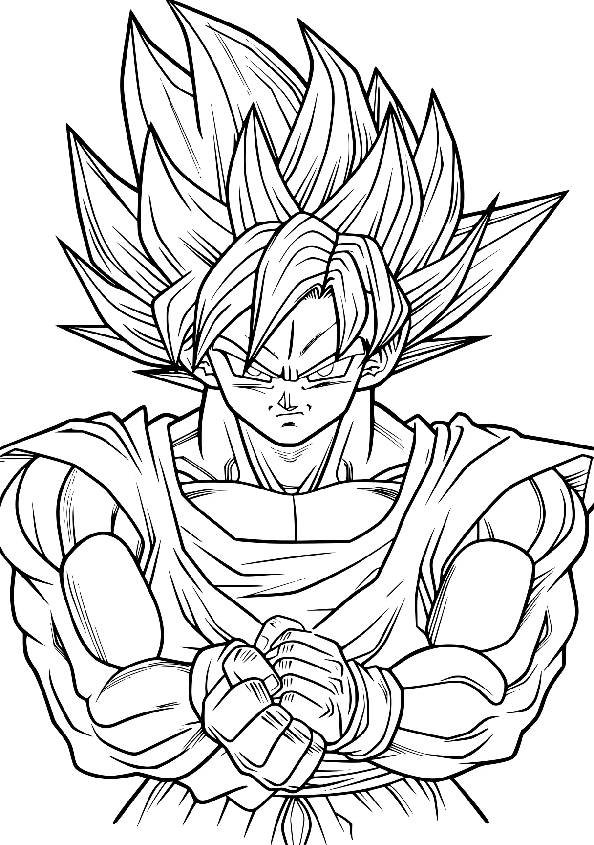 goku coloring pages goku, gogeta, vegeta, vegito, broly, free page downloads