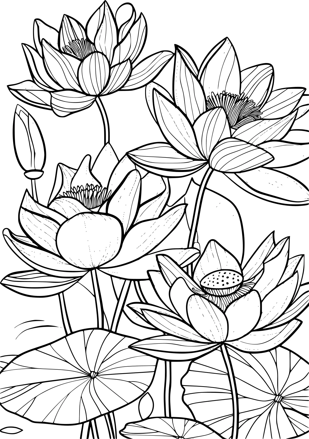 online coloring pages, colouring, pencils, flowers, free page downloads