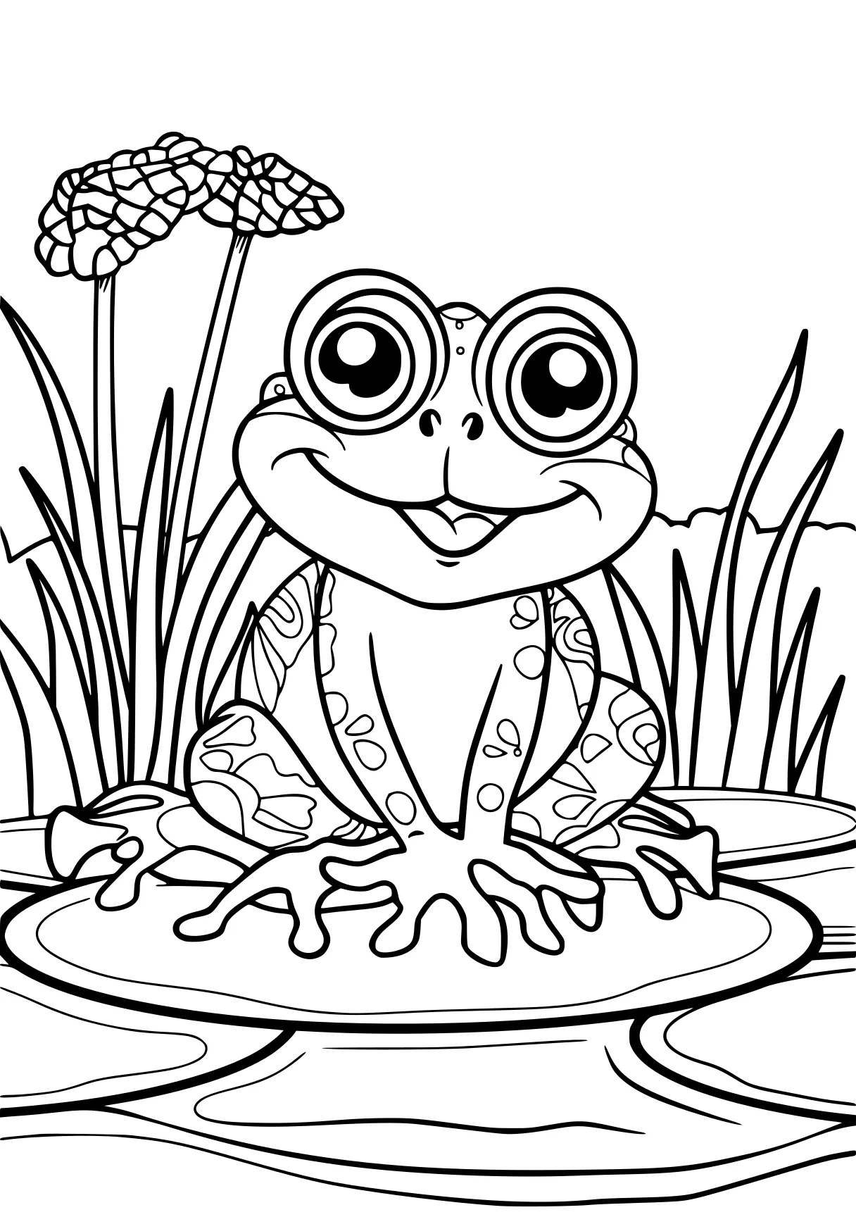 childrens colouring pages frog, toad, gecko, free coloring page downloads