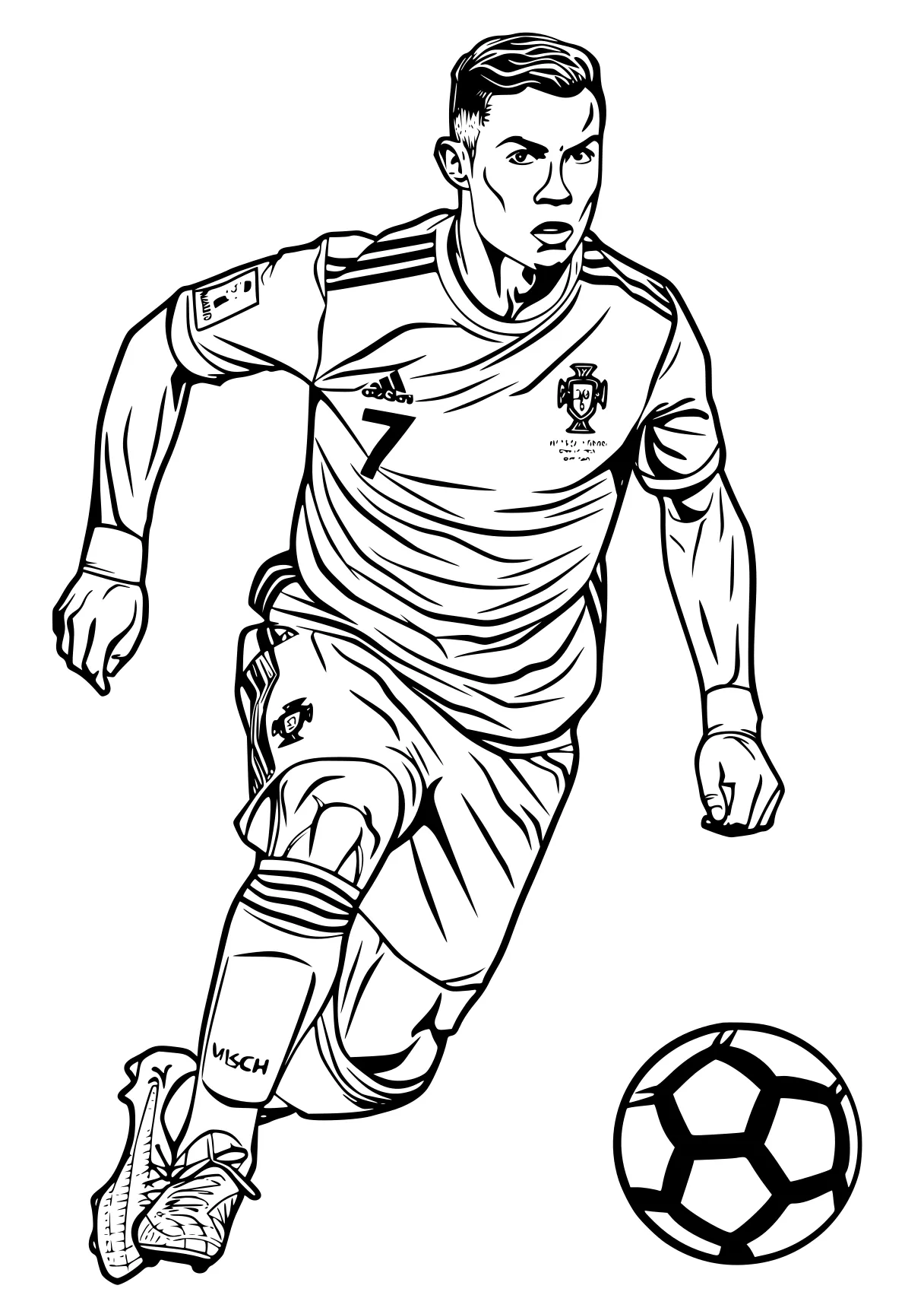 ronaldo coloring page ronaldo, cristiano, messi, captain, xavi, free downloads