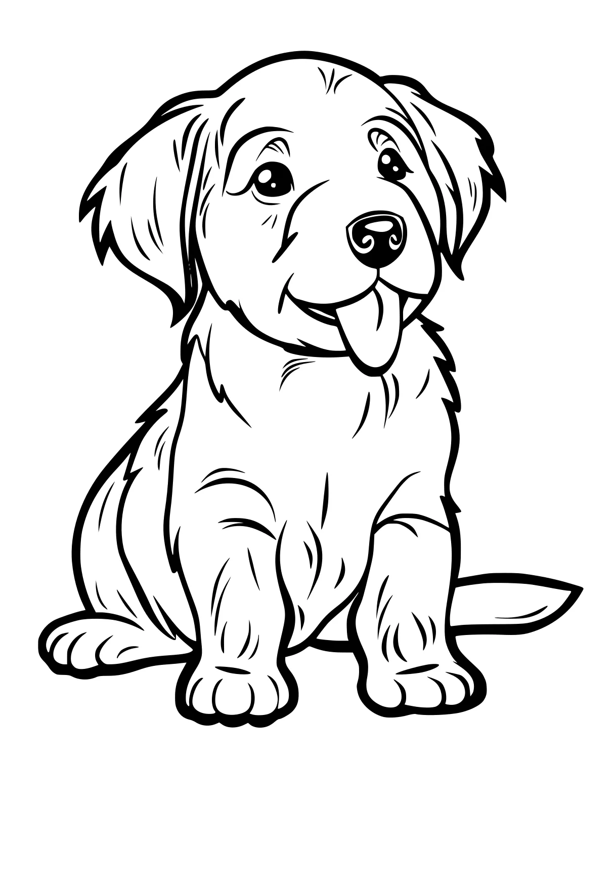 coloring pages puppy retriever, puppy, dog, winnie, illustrator, free page downloads