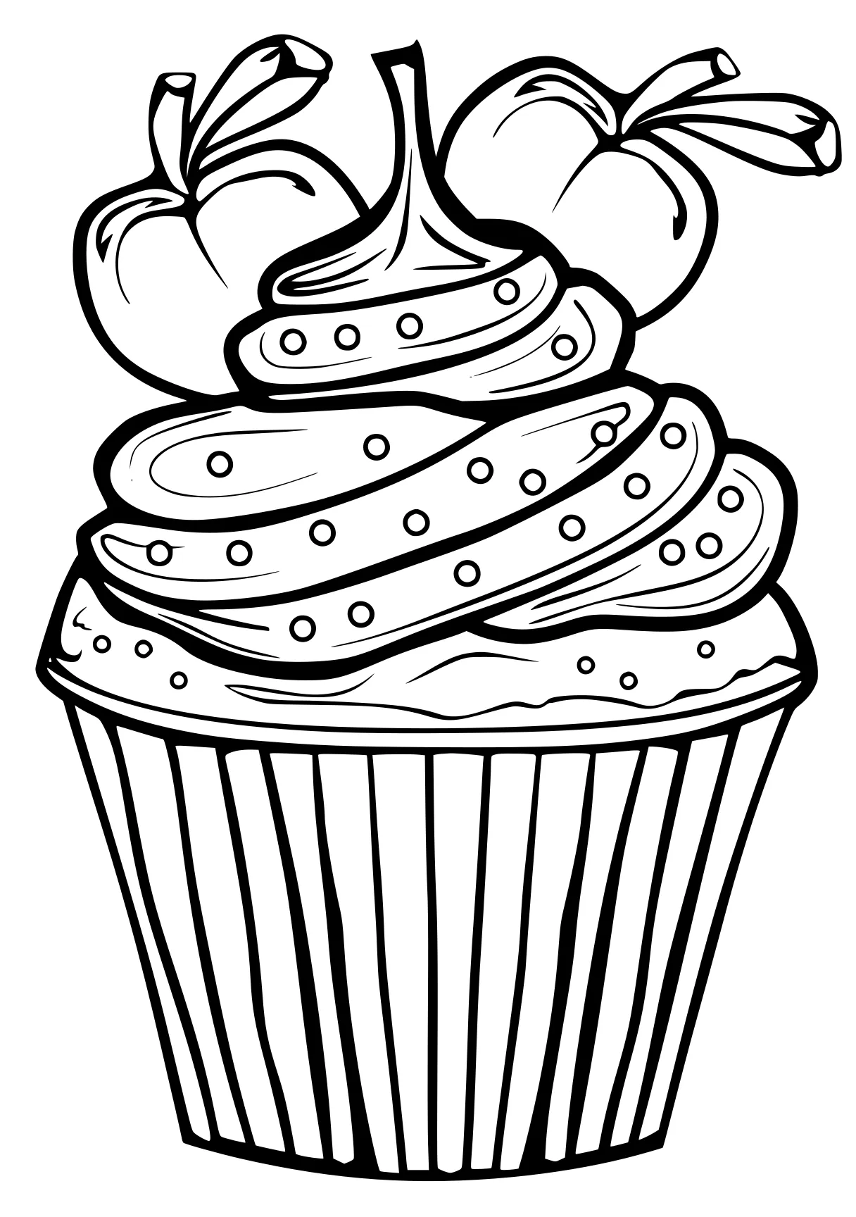 cupcake coloring page cupcake, cake, illustrator, free downloads