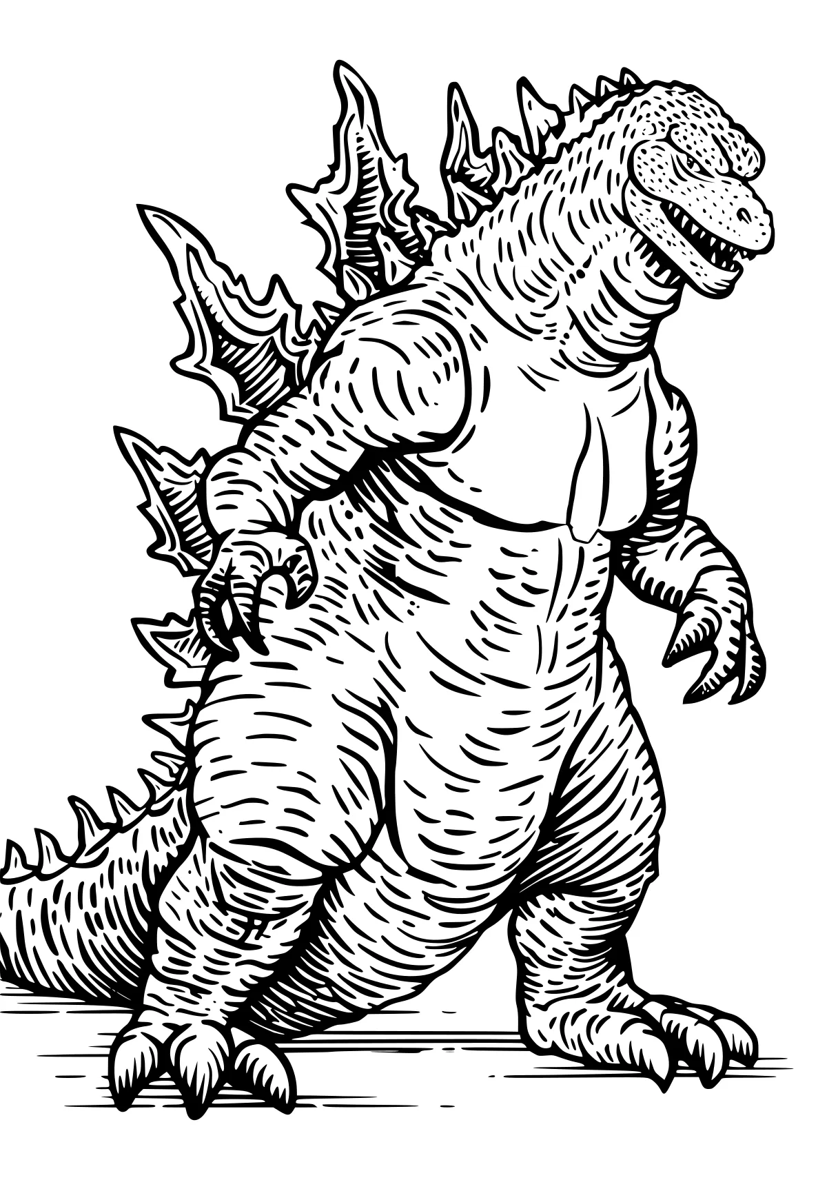 godzilla coloring pages godzilla, trex, indoraptor, tyrannosaurus, t-rex, free page downloads